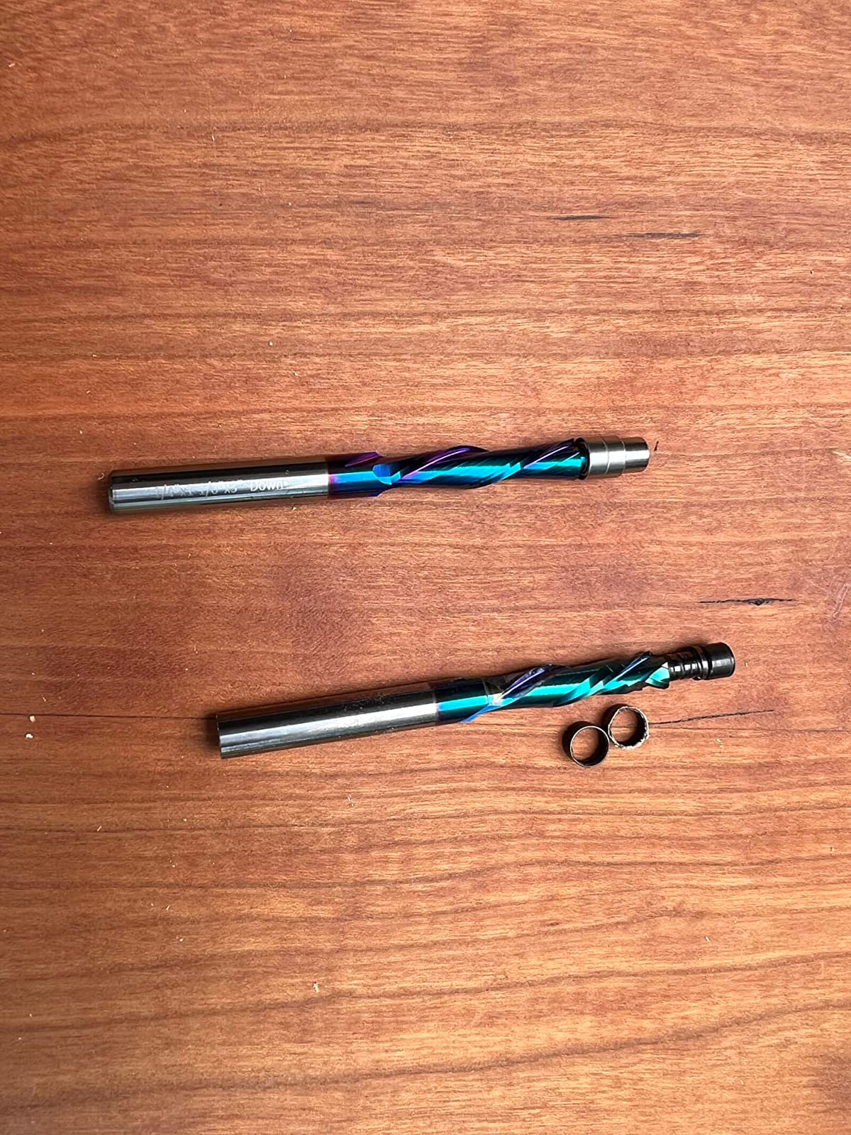 Up Down Compression Spiral Flush Trim Router Bit, 1/4 Inch Shank Solid Carbide Flush Trim Router Bits CNC Spiral Bit with Nano Coating by EANOSIC customer photo 2