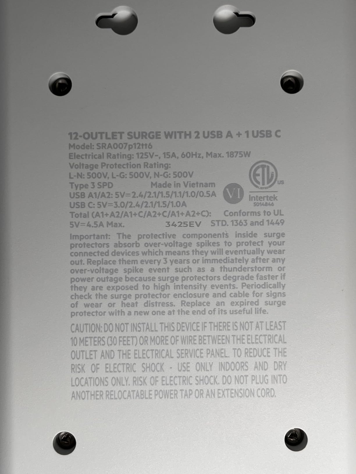 Belkin 12-Outlet Surge Protector Power Strip, 3480J, USB A & USB C Ports | UL listed, overload and overvoltage protection, on/off switch, home office, entertainment center customer photo 2