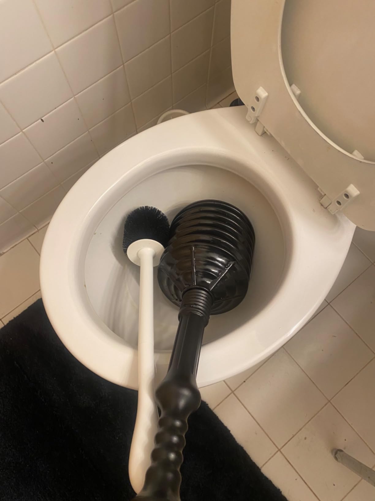 JS Jackson Supplies Professional Bellows Accordion Toilet Plunger, High Pressure Thrust Removes Heavy Duty Clogs from Clogged Bathroom Toilets, All Purpose Power Plungers for Bathrooms, Cobalt customer photo 2