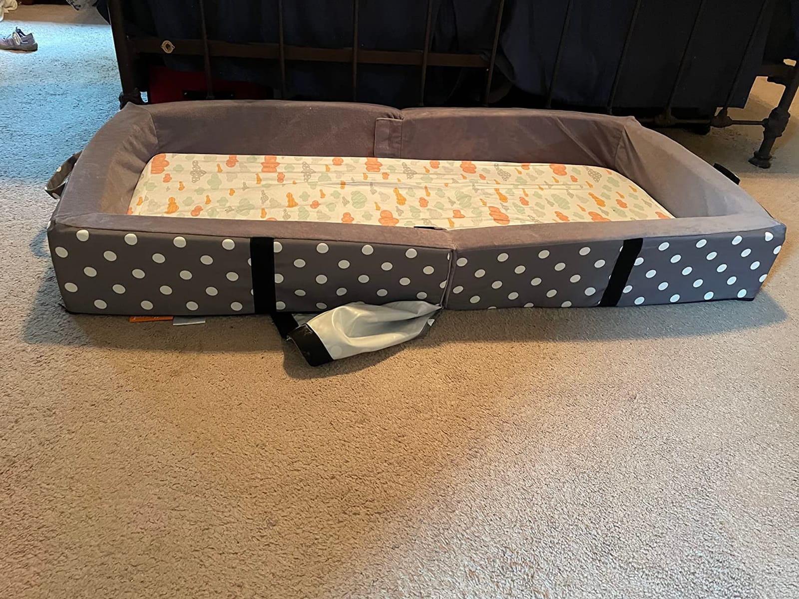 Milliard Toddler Floor Bed with a Fitted Sheet, Washable Toddler Cots for Sleeping, Comfortable and Portable Bed for Kids, Foldable Toddler Bed (Grey) customer photo 2