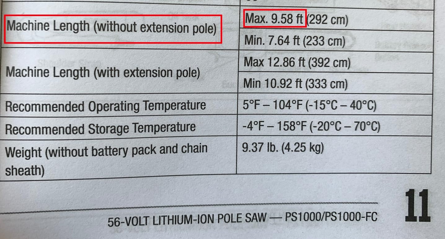 EGO POWER+ Pole Saw for Tree Trimming, Cordless Electric Pole Saw with Telescopic LED Cut Line Indicator, Battery and Charger Not Included - PS1000 customer photo 1