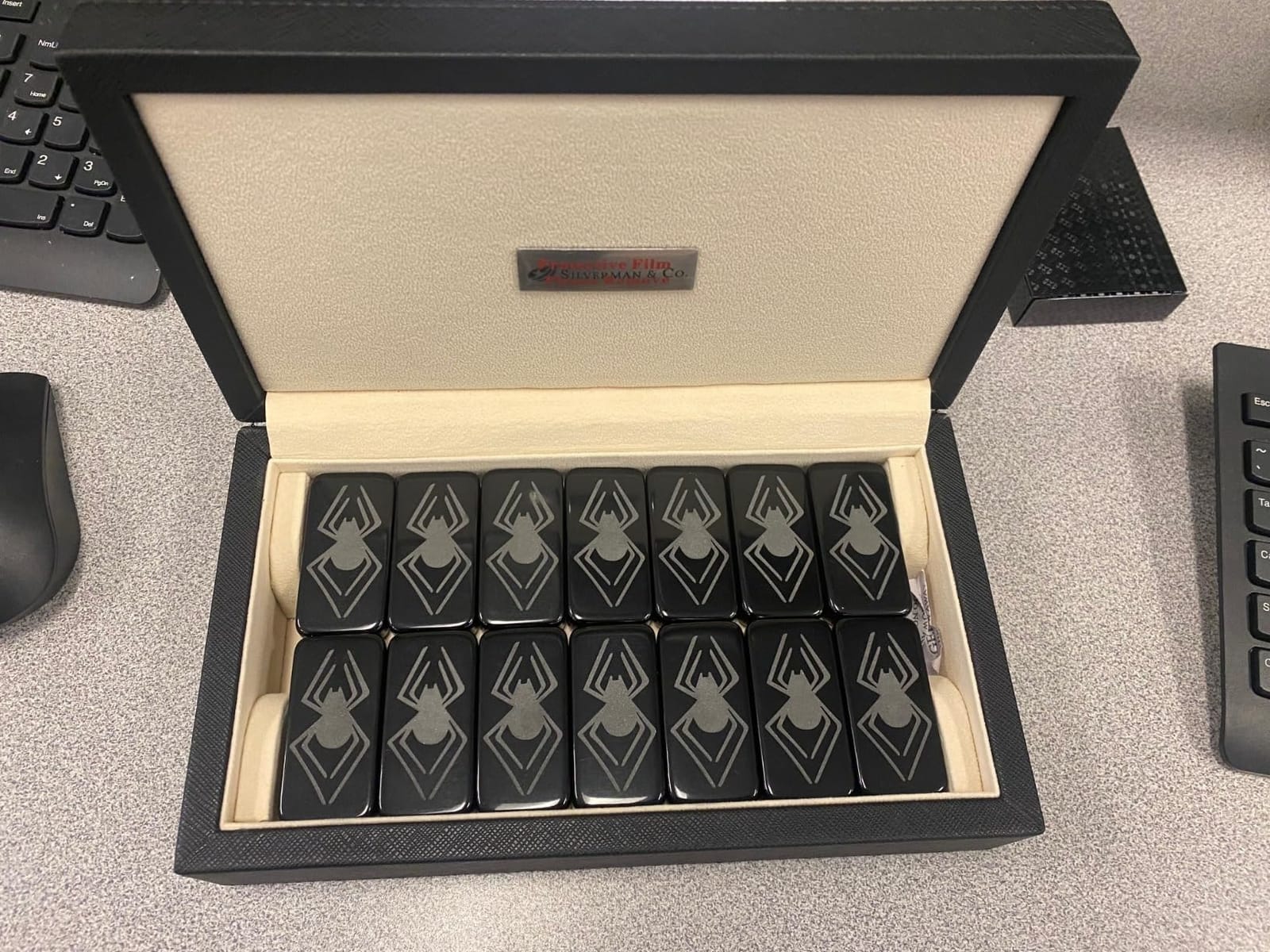 Silverman & Co. Double 6 Large Black Domino Set - Black Case customer photo 1