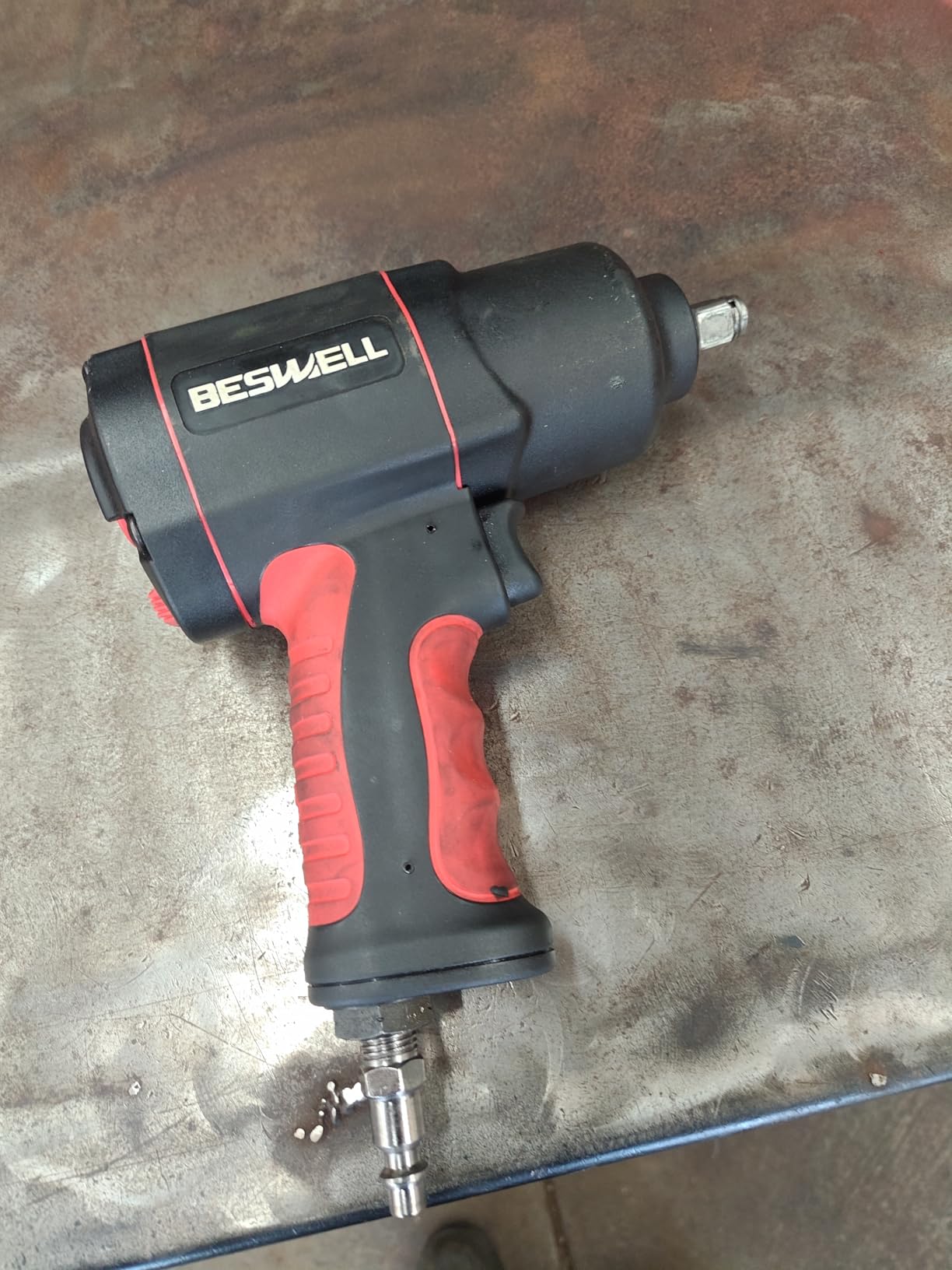 BESWELL BW-112BN 1/2-Inch Air Impact Wrench with 1180 Ft-Lbs Max Torque | FAST & POWERFUL: Twin hammer impact wrench delivers fast, high-torque power for auto repair, tire changes & body shop customer photo 2