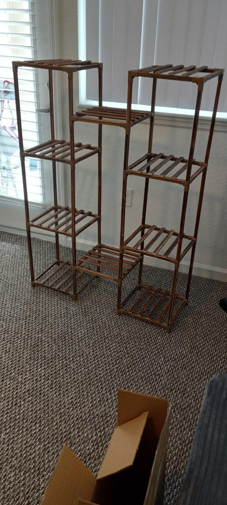Bamworld Plant Stand Indoor Outdoor Tall Plant Shelf for Multiple Plants Pots Wood Flower Stand Large Flower Holder for Living Room, Patio, Balcony, Garden Decor, Brown customer photo 2