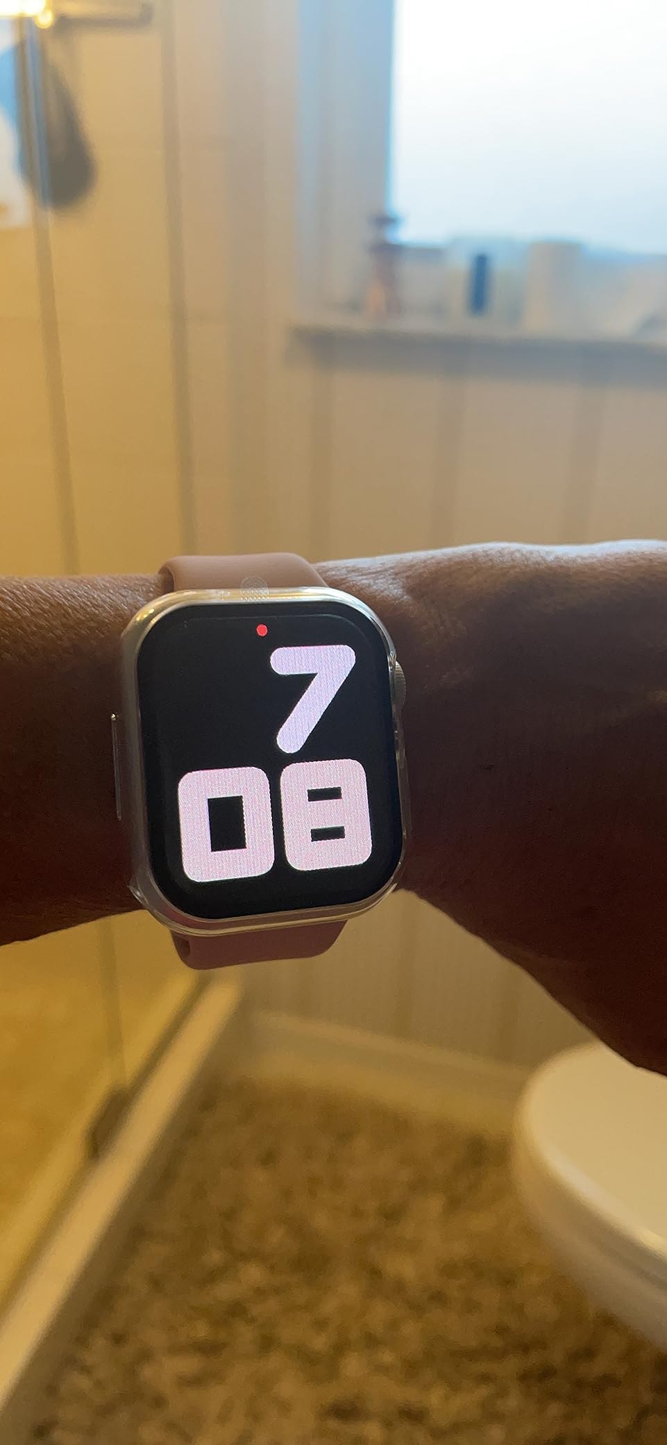 Apple Watch Series 8 [GPS, 41mm] - Silver Aluminum Case with White Sport Band (Renewed) customer photo 1