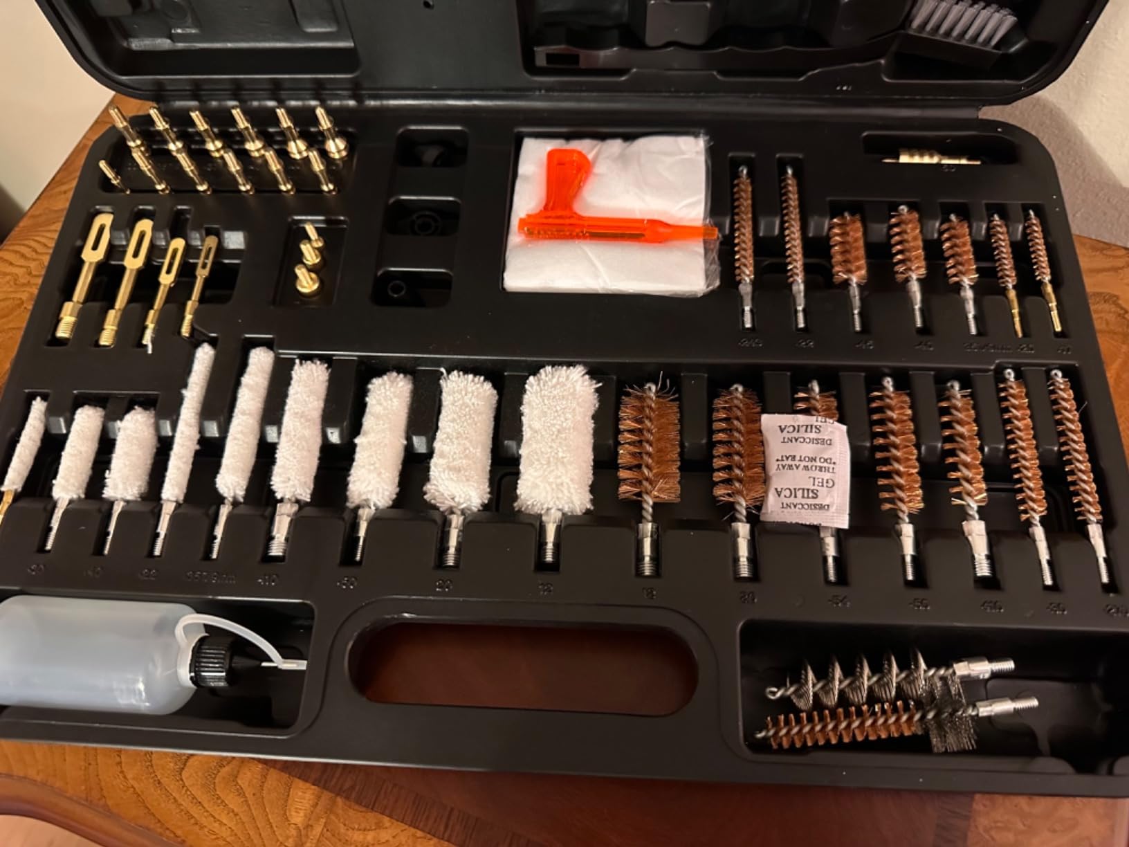 Universal Gun Cleaning Kit for All Guns - Portable Gun Cleaning Kits for Handguns and Rifles, Shotgun, Airsoft - Incl. Stainless Steel Rods, Brass Jags, Gun Cleaning Patches, Cleaning Swabs customer photo 2