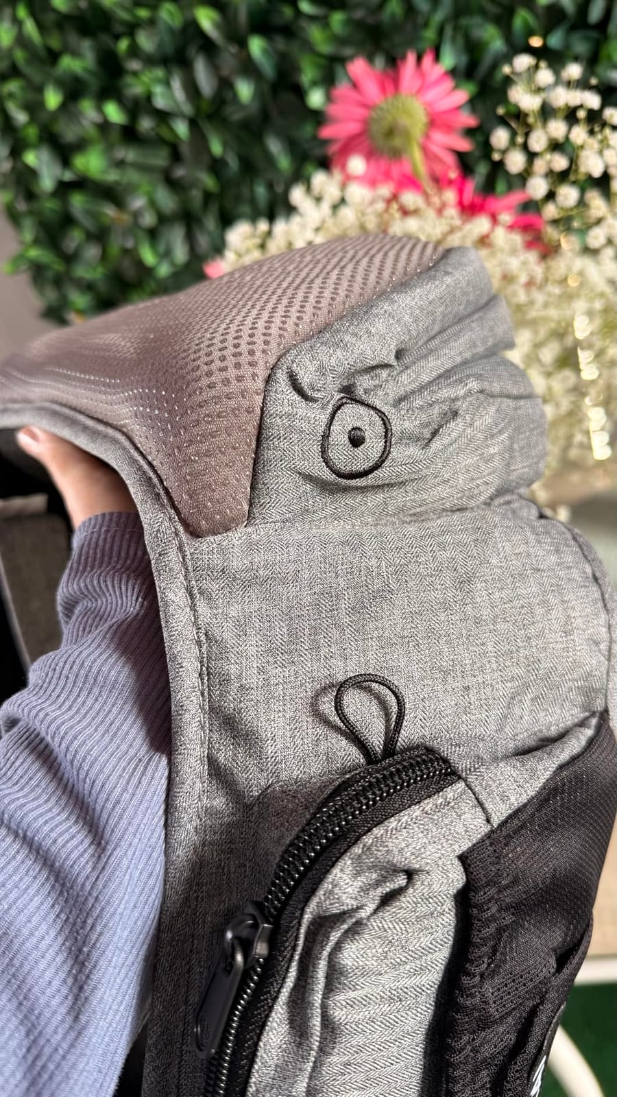 HKAI Baby Hip Carrier,Baby Carrier with Adjustable Waistband & Breathable Mesh, Ergonomic Carrier with Non-Slip Hip Seat Surface for Newborns & Toddlers (Grey) customer photo 2