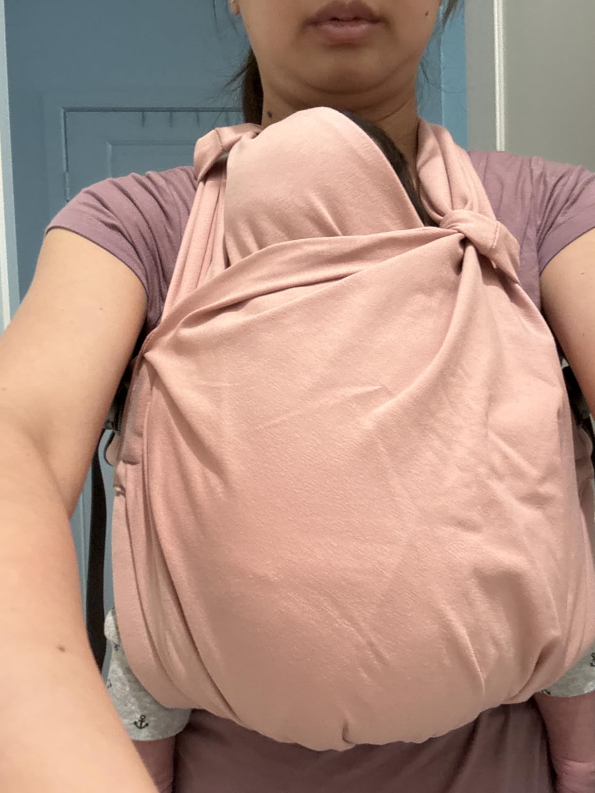 Boba Bliss Pre-Wrapped Baby Wrap Carrier, Newborn Sling, Gray customer photo 1