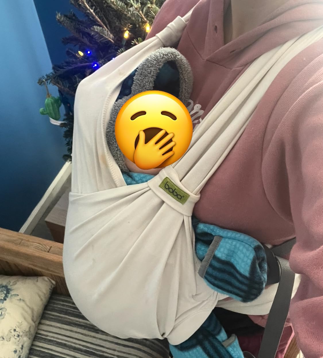 Boba Bliss Pre-Wrapped Baby Wrap Carrier, Newborn Sling, Gray customer photo 2