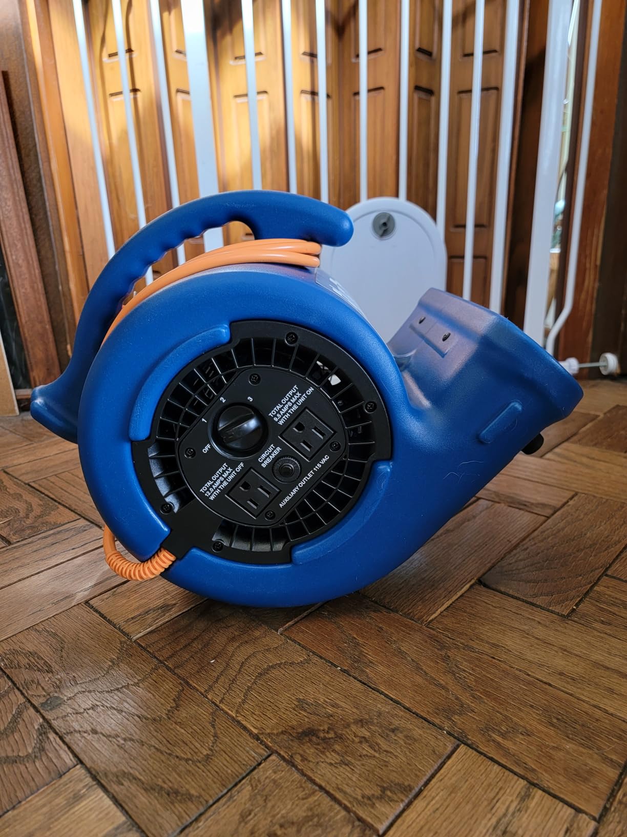 BlueDri Max Storm 25 1/4 HP, 900 CFM Air Mover Blower Fan for Water Damage Restoration Carpet Dryer Floor Home and Plumbing Use, Blue, BD-MS25, Large customer photo 1