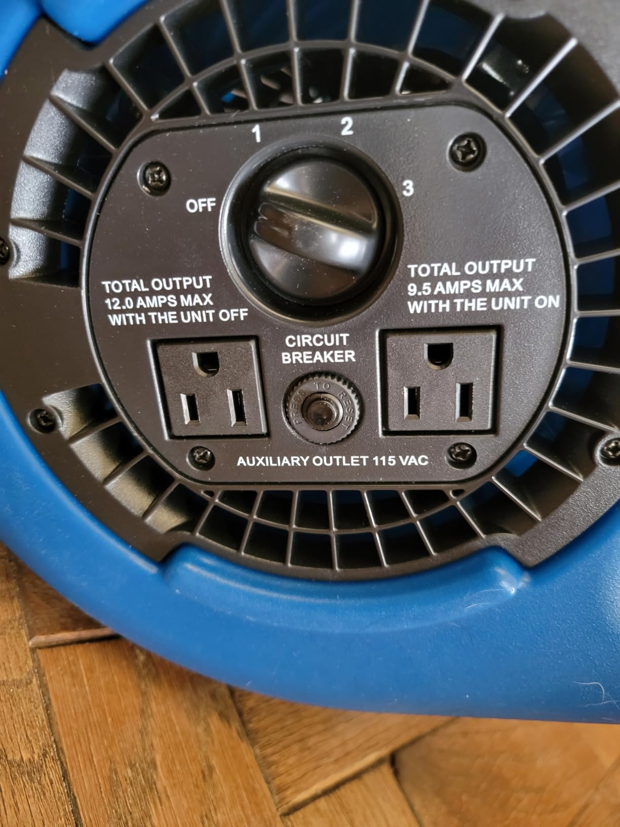 BlueDri Max Storm 25 1/4 HP, 900 CFM Air Mover Blower Fan for Water Damage Restoration Carpet Dryer Floor Home and Plumbing Use, Blue, BD-MS25, Large customer photo 2