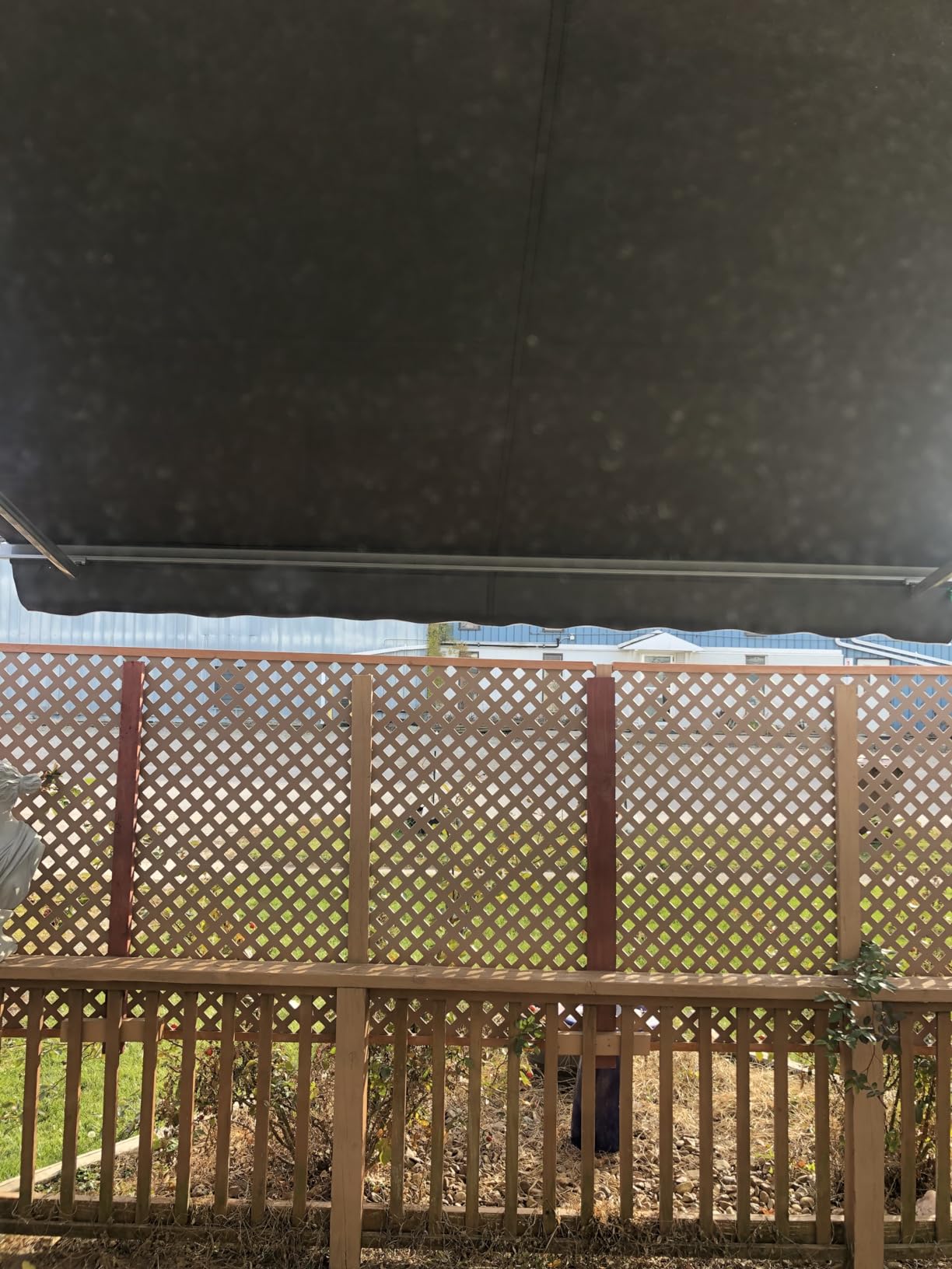 PATISOL 10'x8' Patio Manual Retractable Awning Fully Assembled, Dark Grey | Aluminum Frame, 280G Polyester, Water-Resistant, Sunshade Shelter for Outdoor Window Door Awning Deck Canopy Balcony customer photo 2