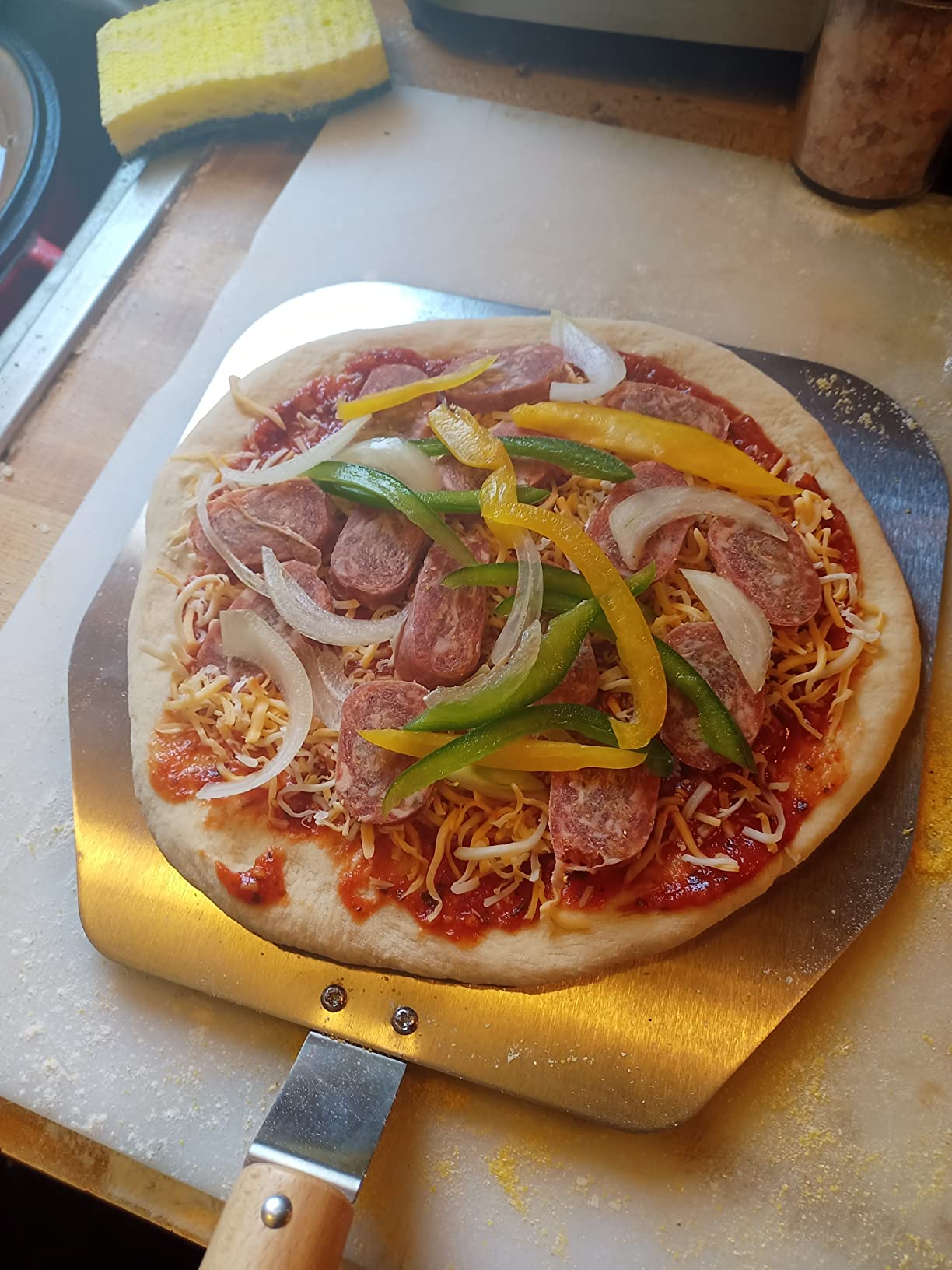 Giantex Outdoor Pizza Oven Wood Fired, 2-Layer Outside Pizza Maker customer photo 2