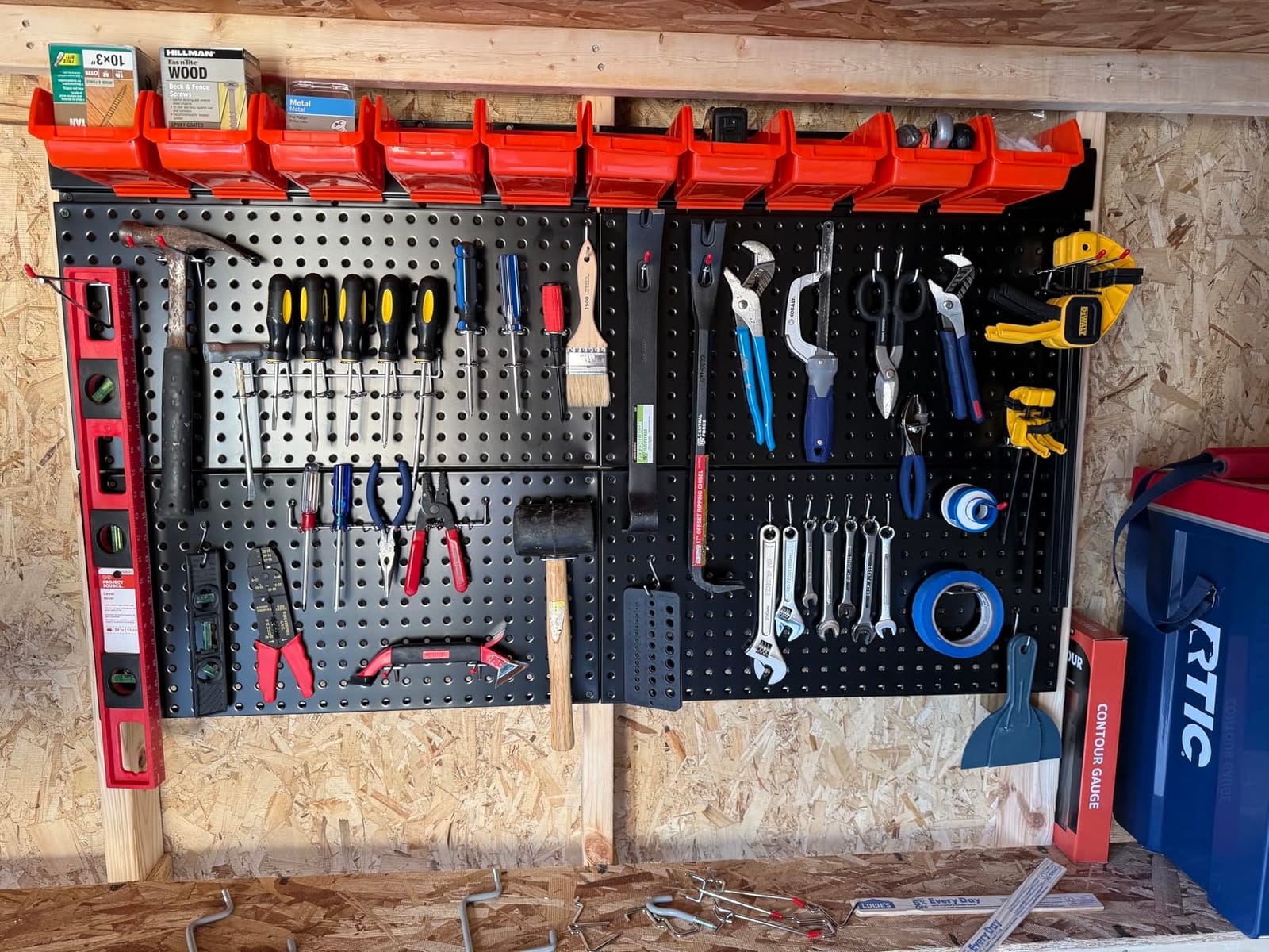 Ultrawall Pegboard Wall Organizer, Black Metal Peg board Panels customer photo 2