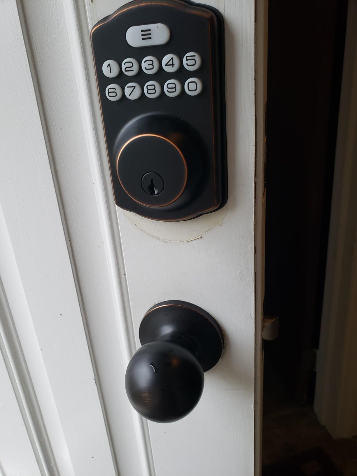 Veise KS01C Keyless Entry Deadbolt Door Lock with Knobs, Matte Black customer photo 1