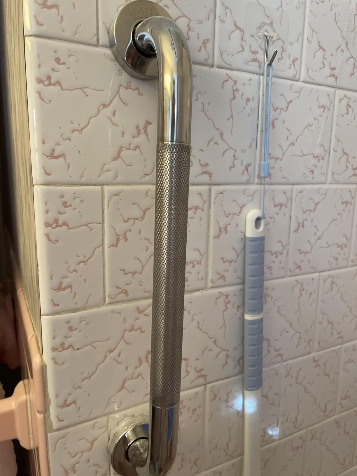 Grab Bars for Shower, 16 Inch Shower Handle, 2 Pack, Polished Nickel customer photo 2