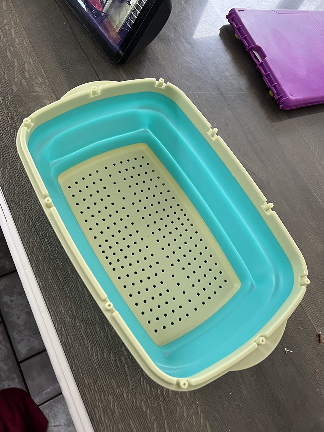 9-in-1Collapsible Cutting Board with Colander Wash Basket Camping RV Gift customer photo 2