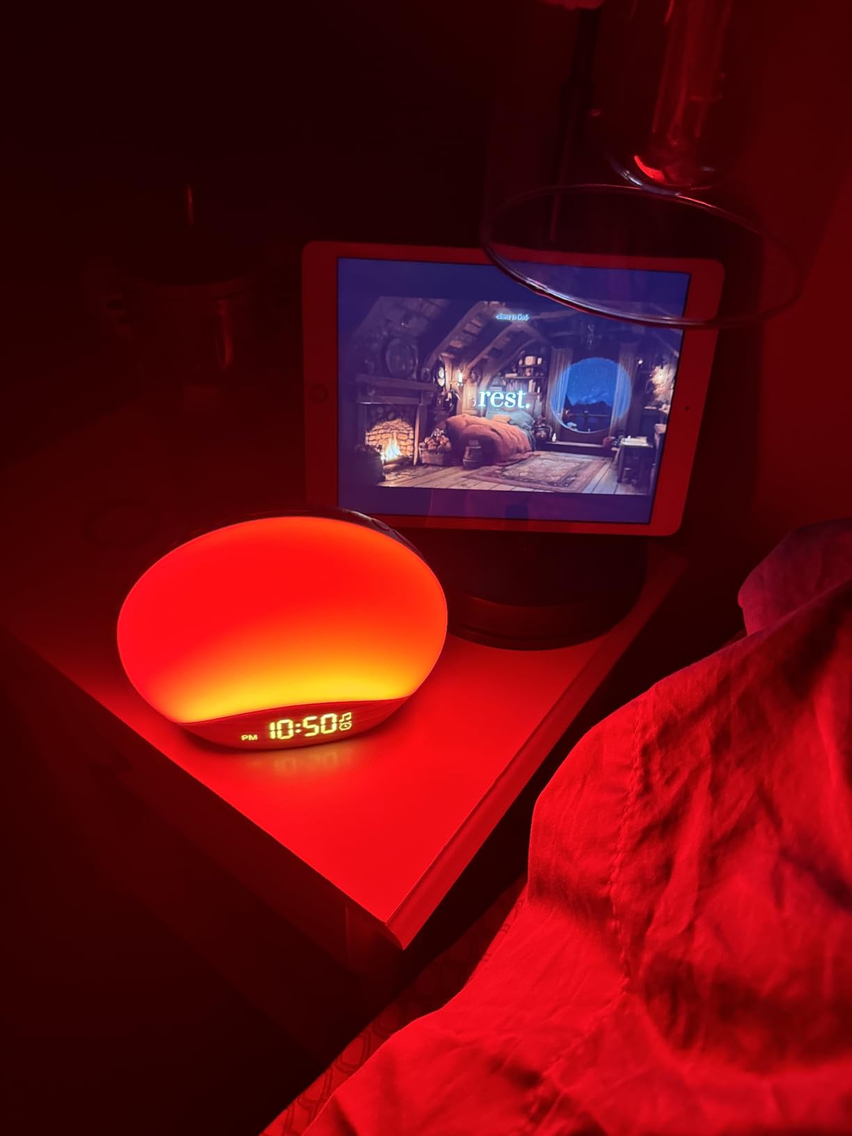 REACHER Wood Grain Sunrise Alarm Clock and Sound Machine Nightlight | Digital Dimmable Clock for Bedroom, 26 Sleep Sounds, White Noise Machine for Baby, Adults, Wake Up Light Alarm Clock for Kids customer photo 2