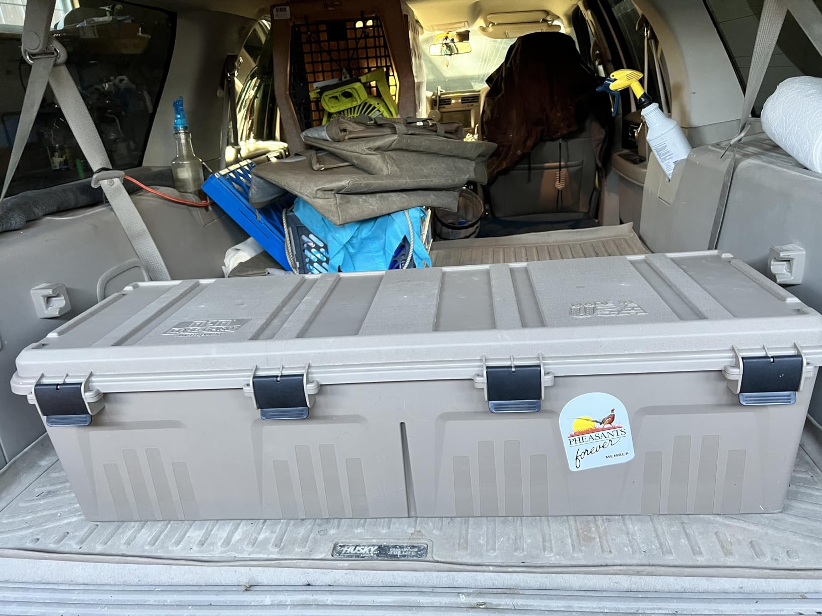 MTM MGC - The Mule Mobile Gear Crate, Storage for Hunting & Outdoor Gear, Shooting Supplies, Camping Accessories, Water-Resistant, Stackable, 81 Qts Capacity, 43.5”x14.7”x11.5”, USA Made, Army Green customer photo 2
