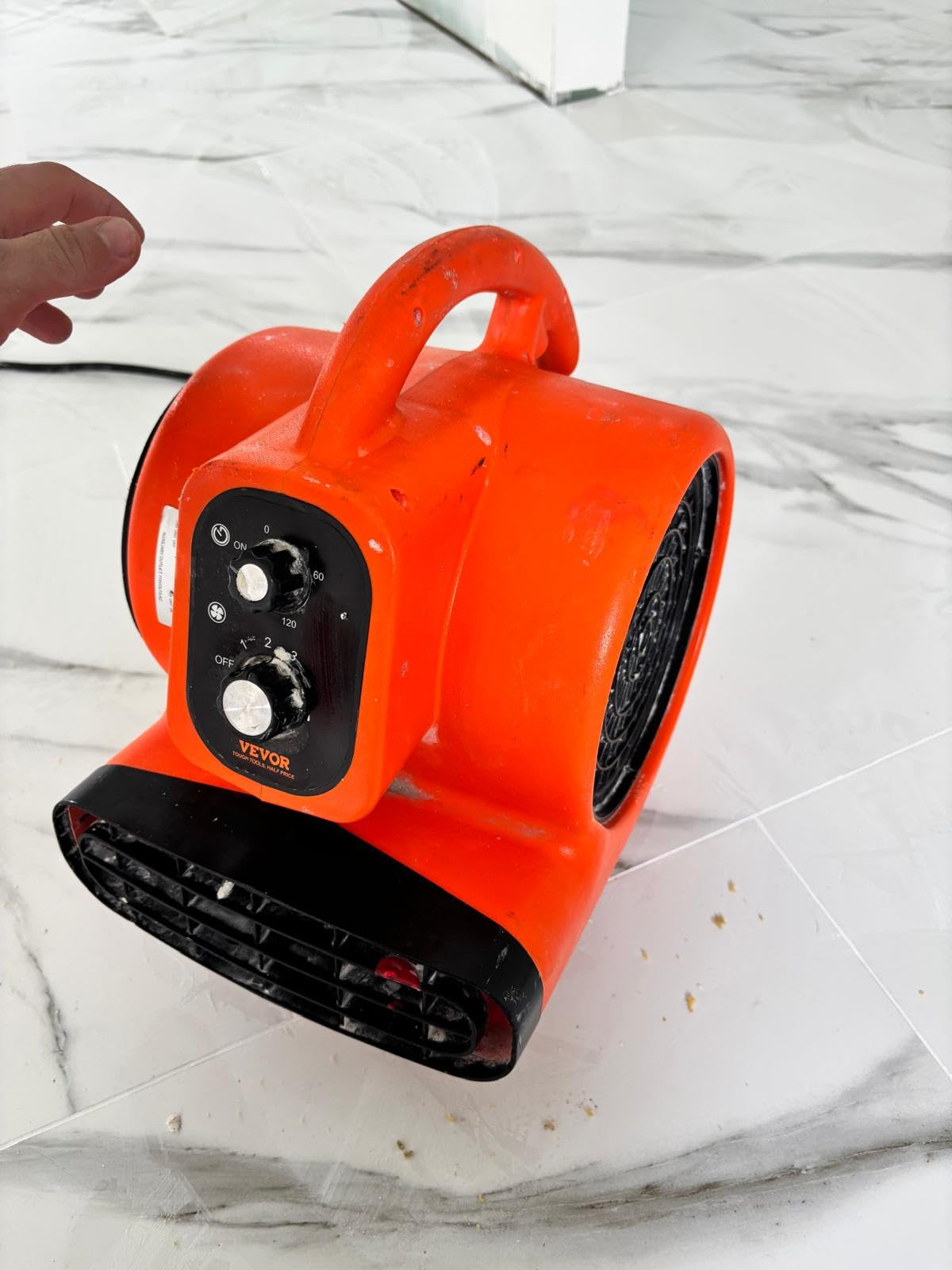 VEVOR Air Mover, 1/4 HP 1000 CFM Carpet Dryer for Cooling and Ventilating | Portable Floor Blower Fan, 4 Blowing Angles and Time Function, Adjustable Blow Angle for Janitorial, Home, Commercial Use customer photo 2