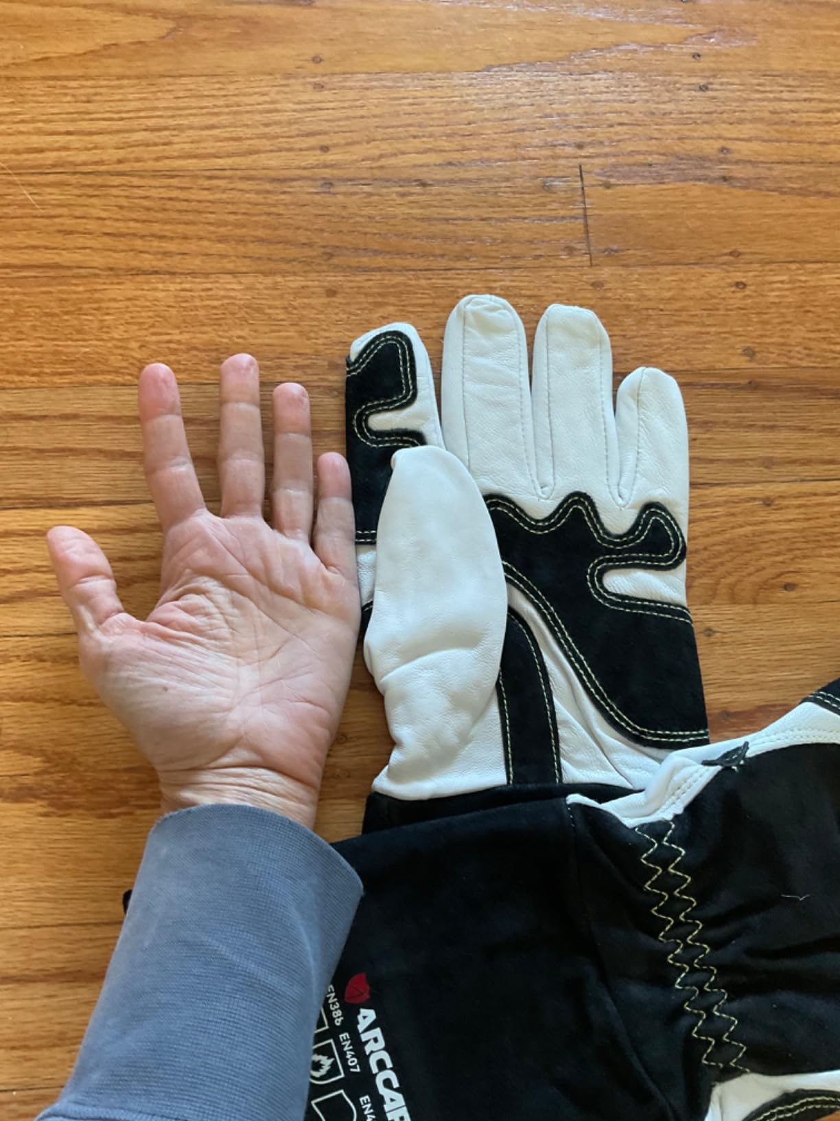 ARCCAPTAIN Tig Welding Gloves: Premium Goatskin Grain Leather, Dexterity, Comfort, Duralble Tig Gloves for Work Protection customer photo 1