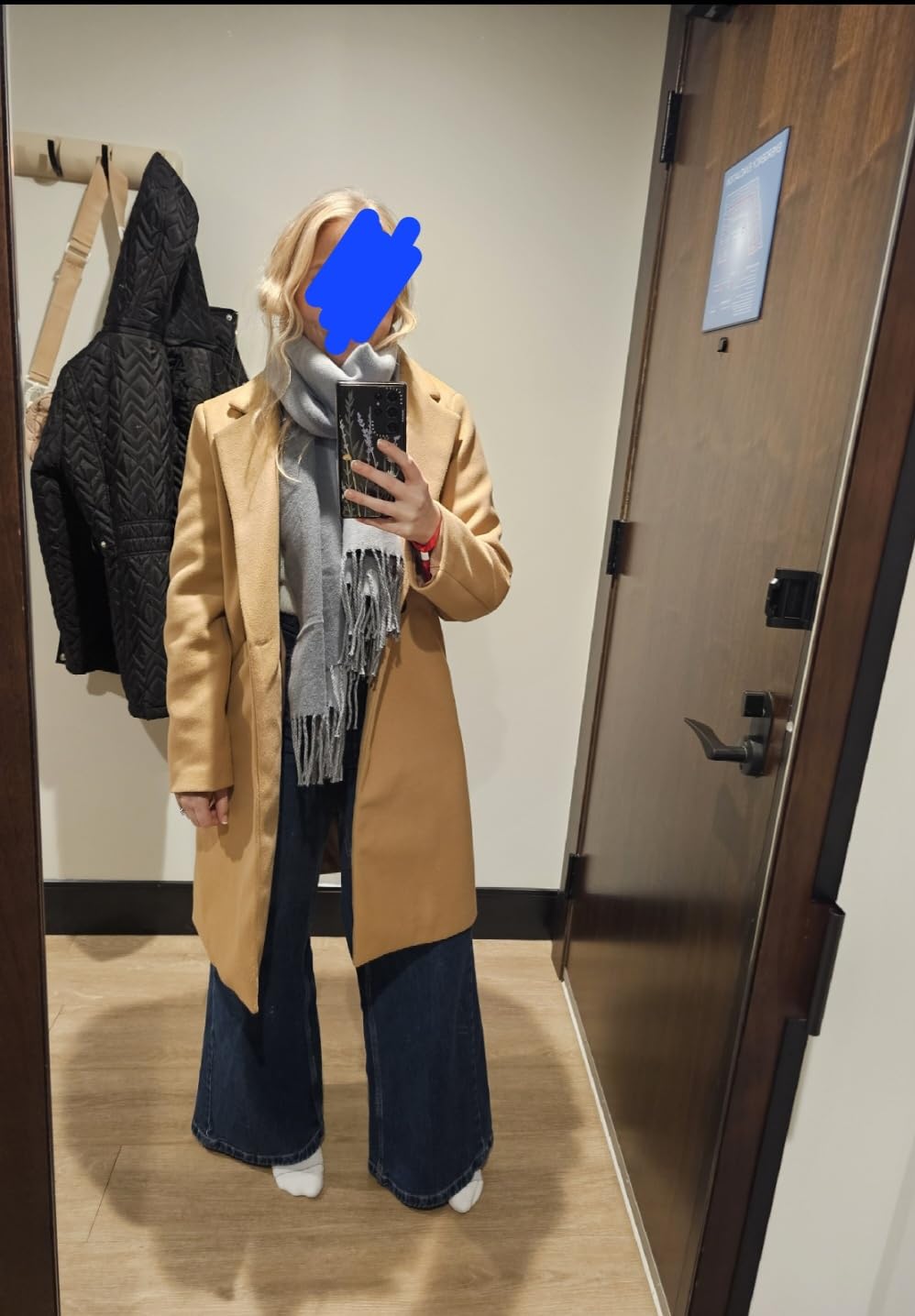 Women's Winter Wool Coat Casual Notch Lapel Single-Breasted Peacoat customer photo 1