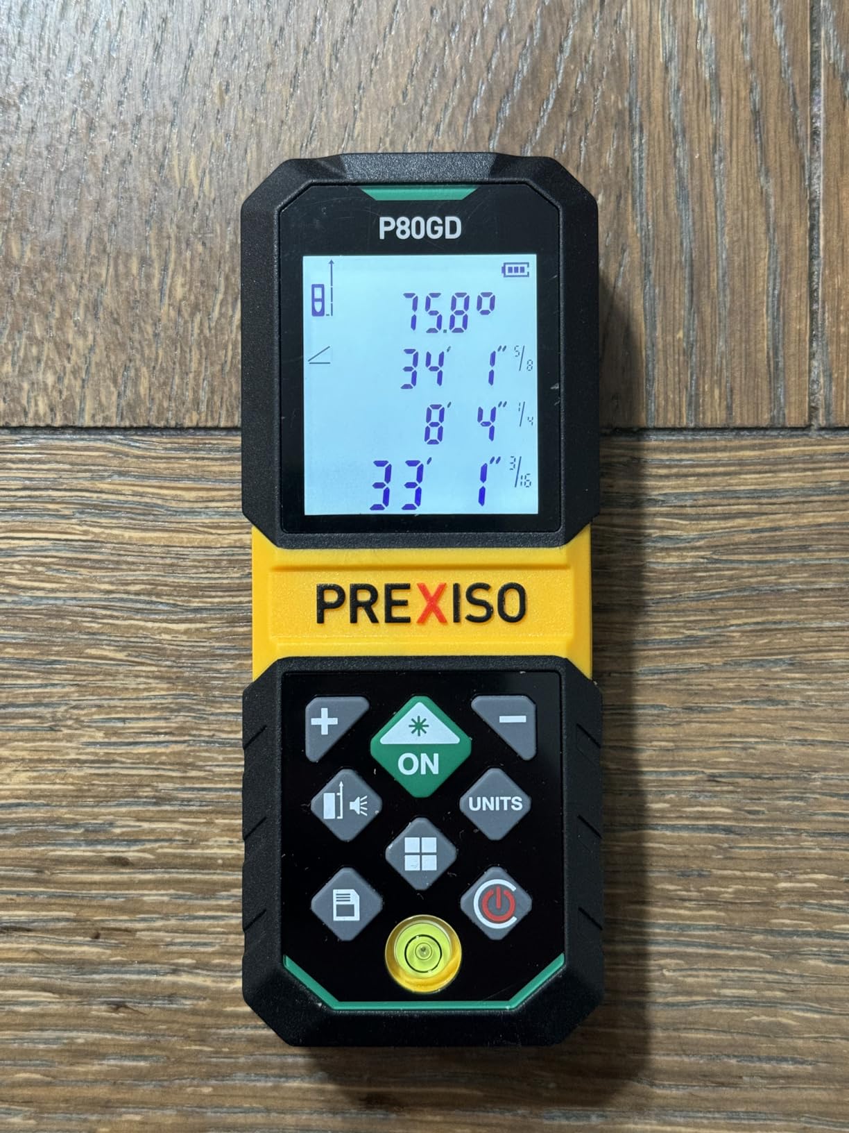 PREXISO Laser Measuring Tool Rechargeable, 265Ft Green Laser Distance Meter customer photo 1
