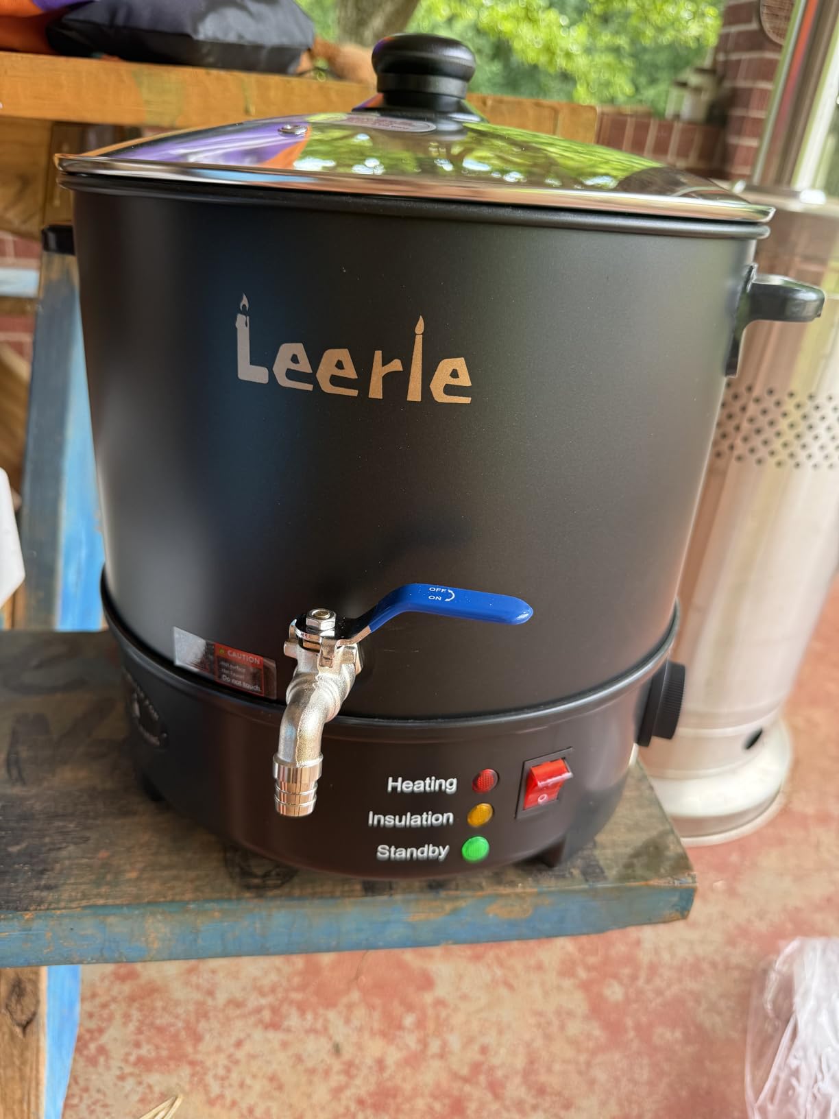 Leerie 20Lbs Commercial Wax Melter for Candle Making, L10 Extra Large Electric Wax Melting Pot Kit for Candle Making Business with Heating Core Brass Spout & Temp Control & Heat Resistant Handle customer photo 1