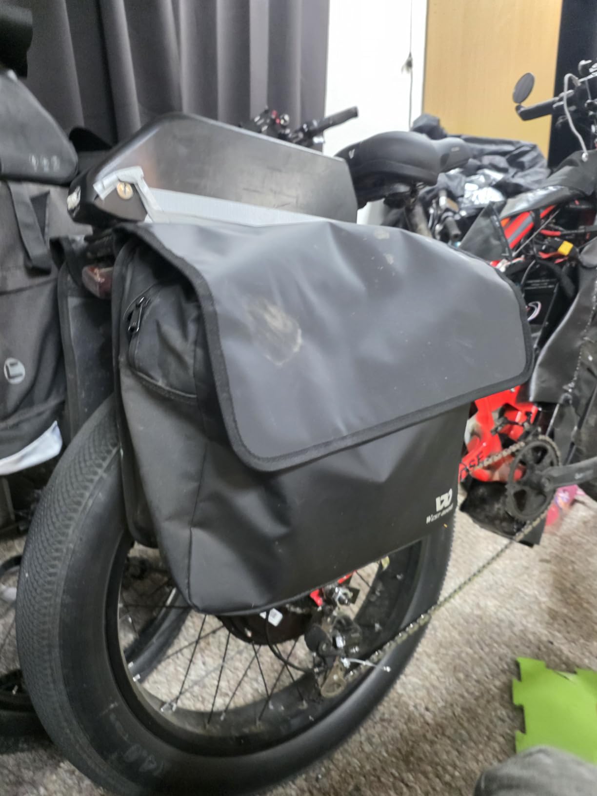 BAIGIO Bike Double Pannier Bags Waterproof Bicycle Rear Seat Panniers Pack with Reflective Stripe (34L) customer photo 1