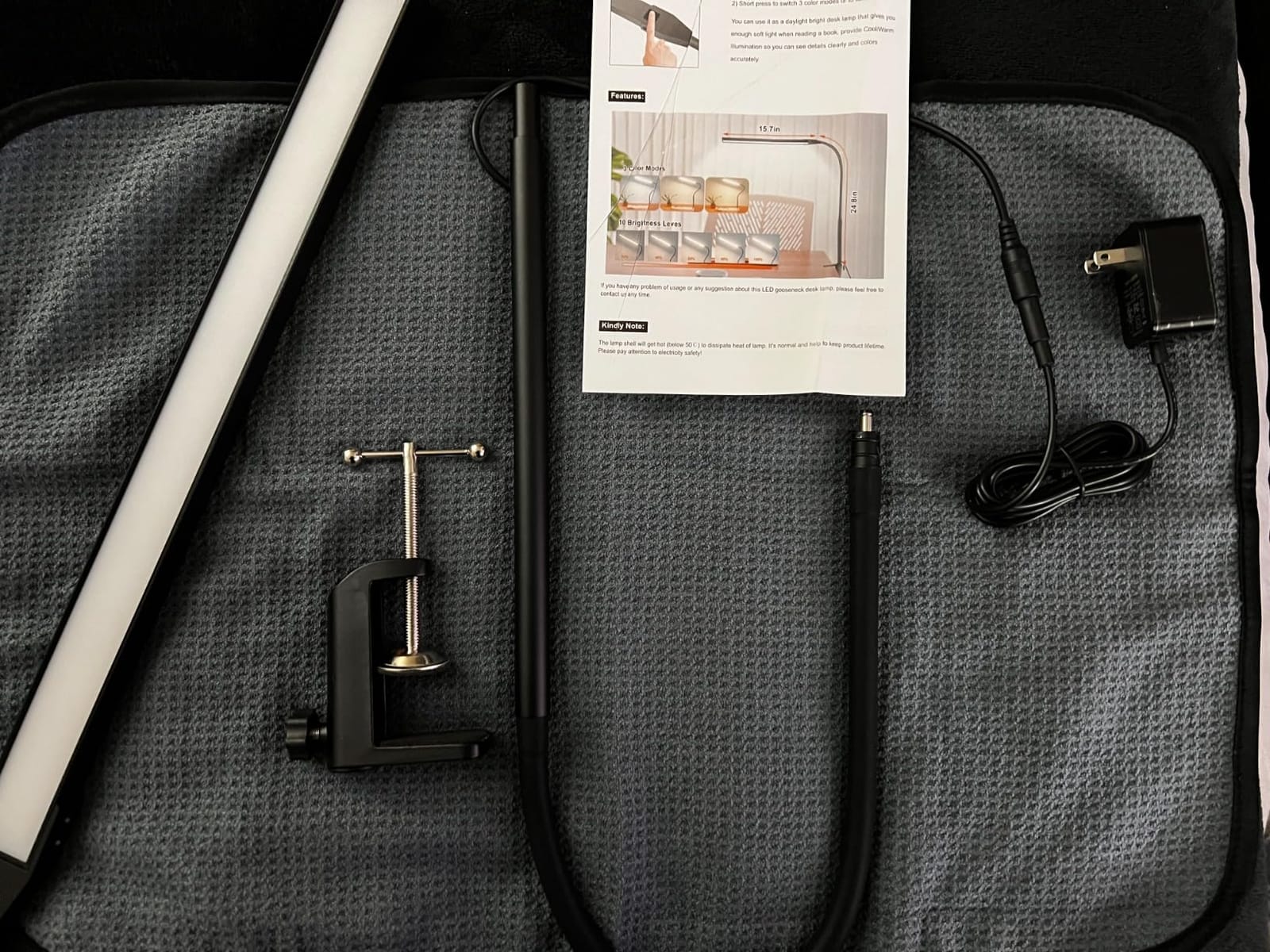 18W 3000LM LED Clamp Desk Lamp, Dimmable customer photo 1
