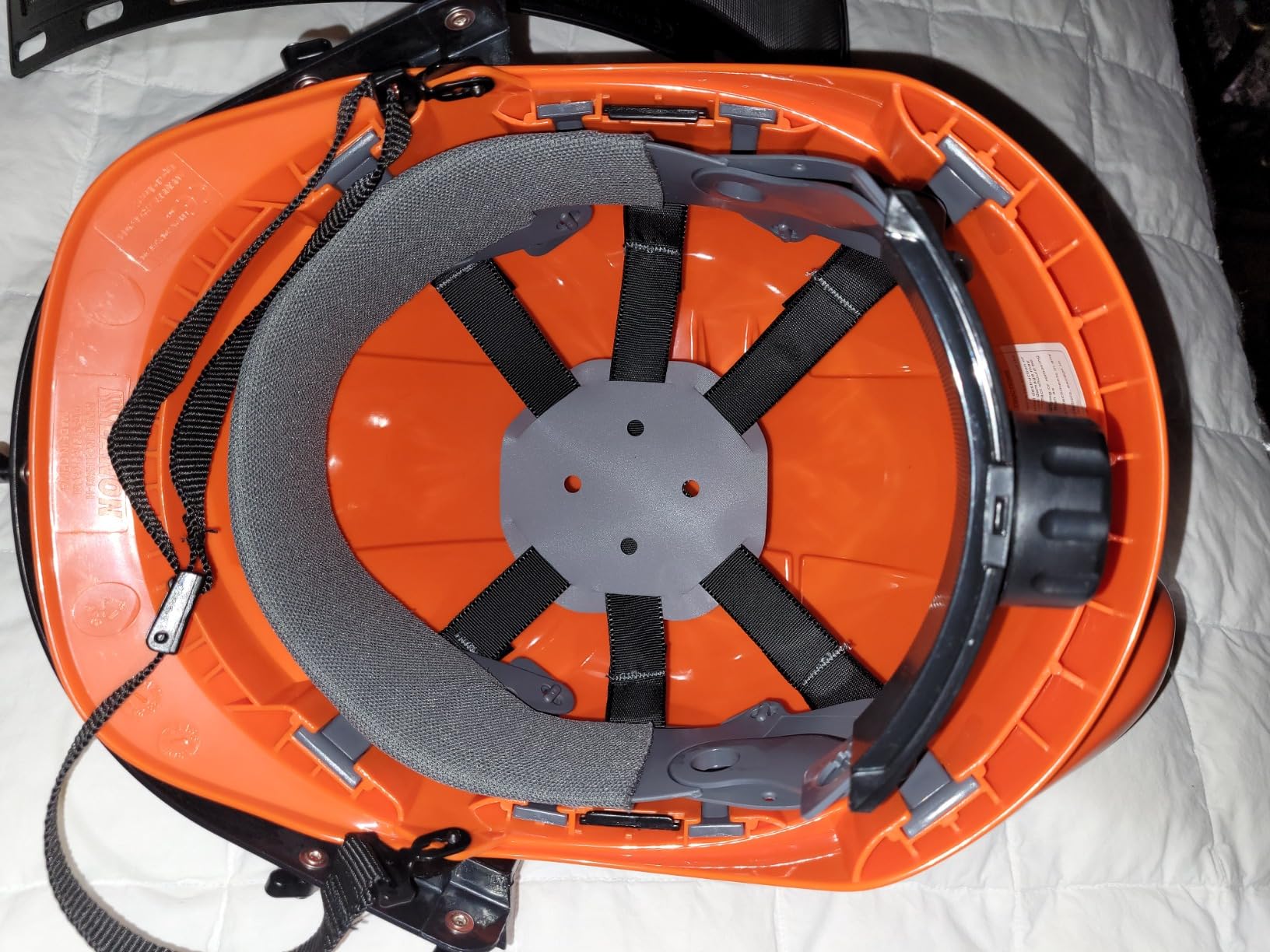 LANON Forestry Safety Helmet with Ear Muffs and Face Shield, Orange customer photo 1