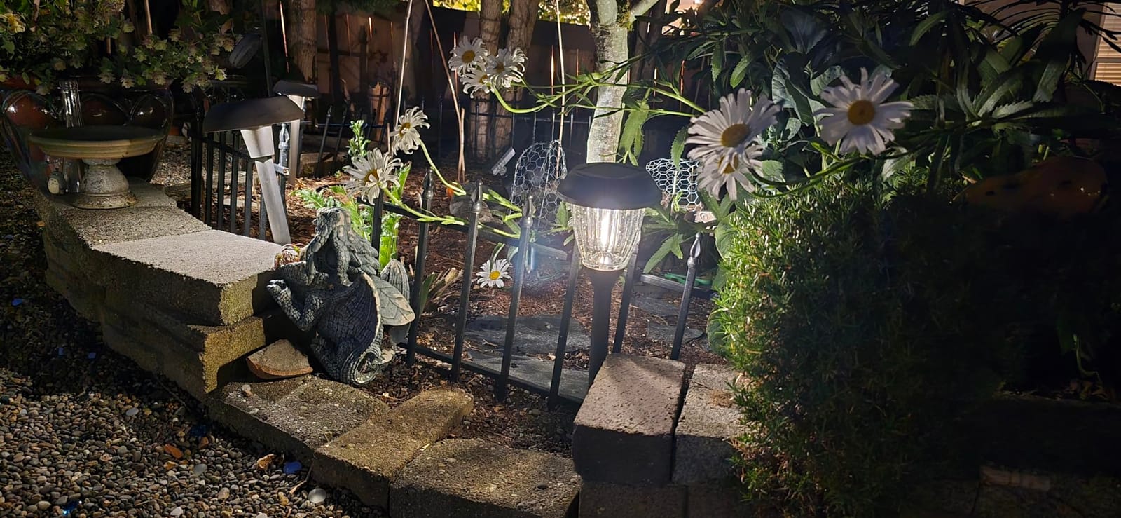 XMCOSY+ Solar Pathway Lights Outdoor, 6 Pack 2-Mode Solar Garden Lights customer photo 1