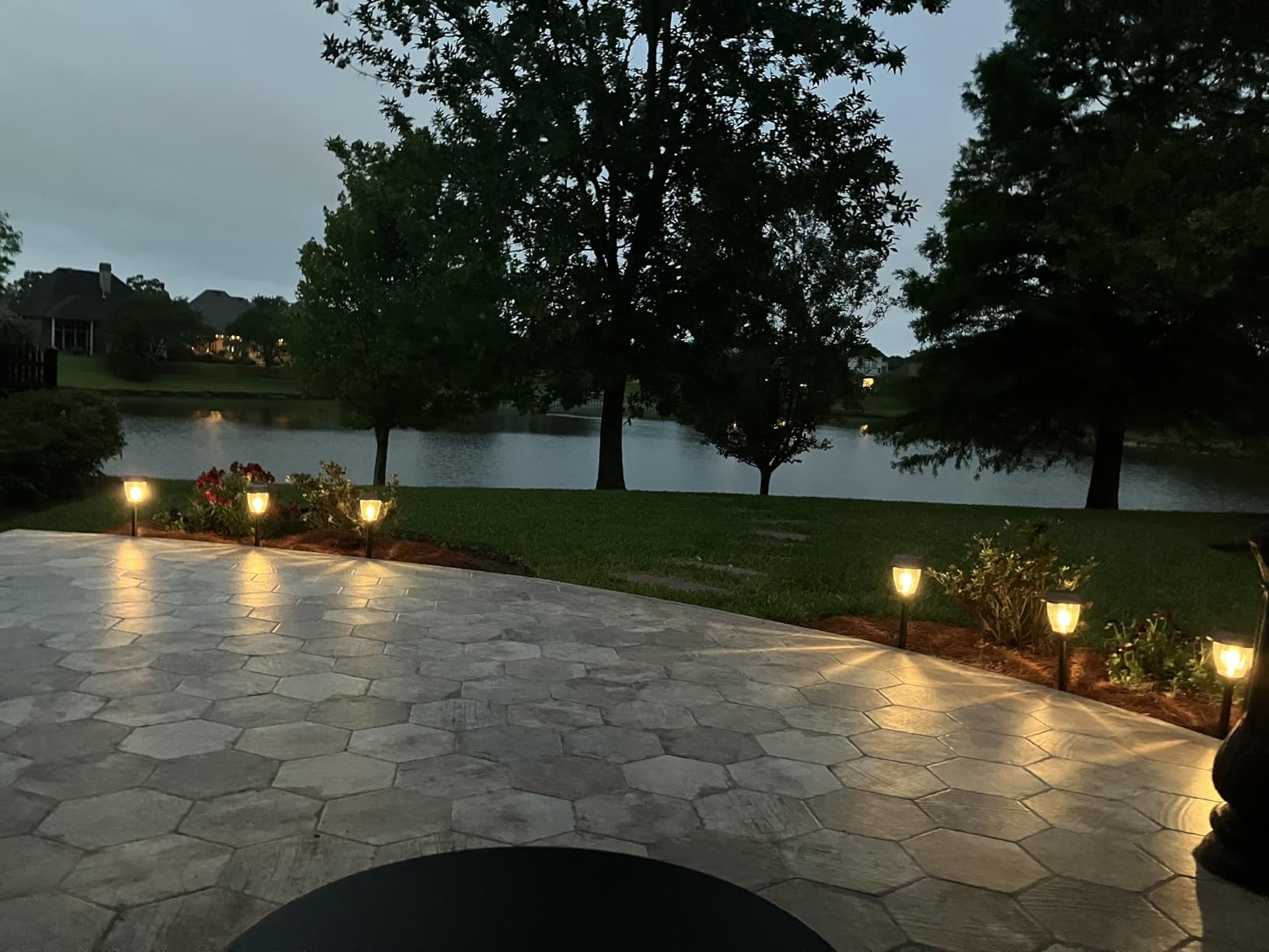 XMCOSY+ Solar Pathway Lights Outdoor, 6 Pack 2-Mode Solar Garden Lights customer photo 2