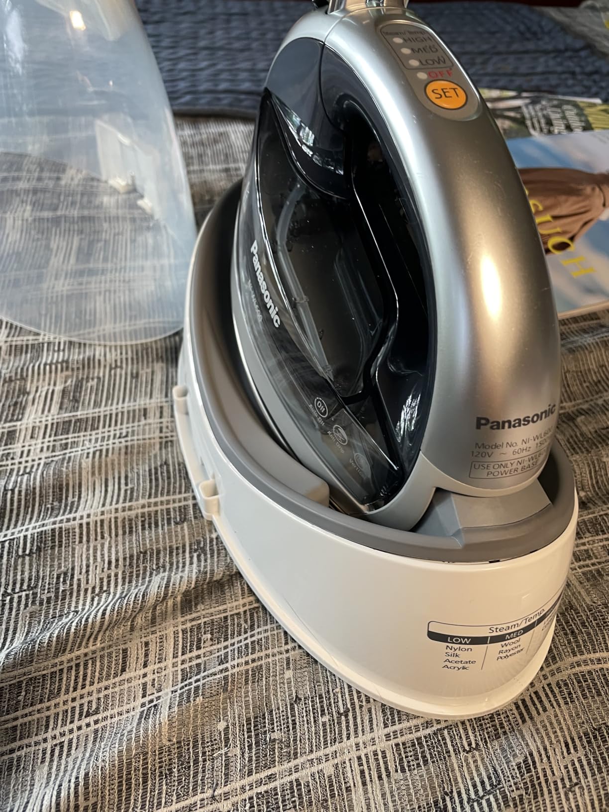 Panasonic Cordless Iron, Portable 360-Degree Freestyle Dry/Steam Iron with Precision Tips and Stainless Steel Soleplate, NI-QL1100L (Silver) customer photo 1