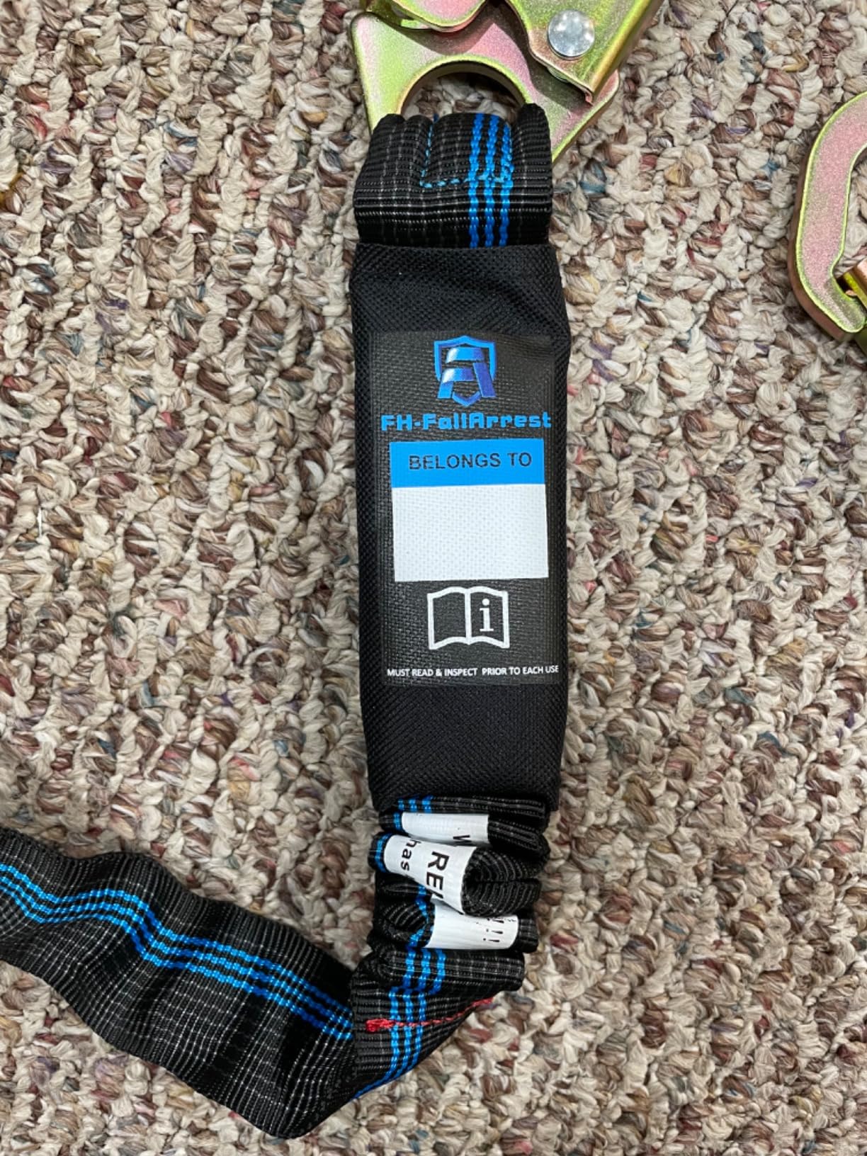 6 FT Safety Harness Lanyard with Double Heavy Duty Snap Hook, Single leg Abrasion Resistant Internal Shock Absorbing Fall Protection Lanyard, Construction Arborist Roofer, OSHA/ANSI Rated customer photo 2