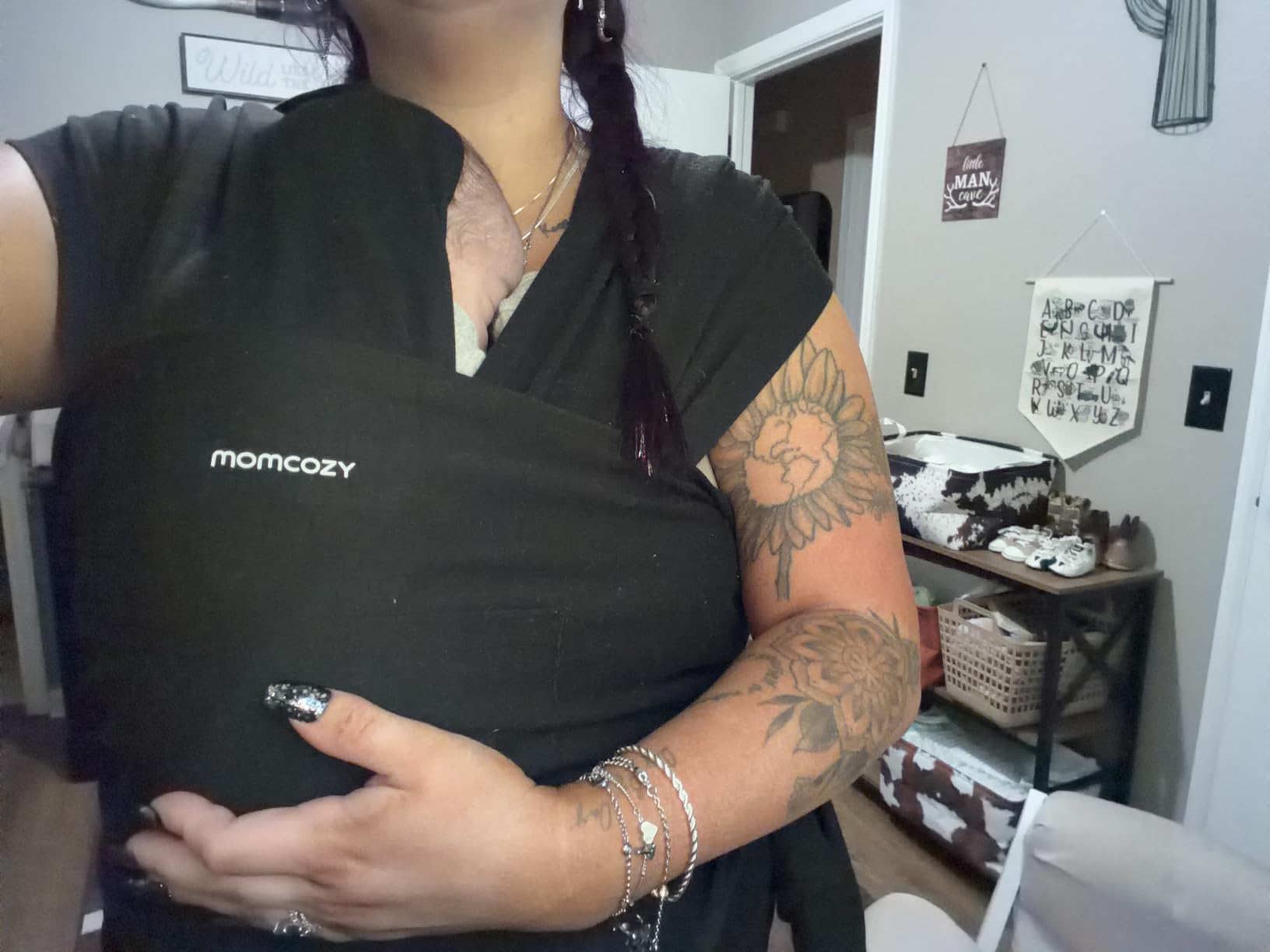 Momcozy Baby Wrap Carrier, Easy-On 2-Piece Design, Air Mesh Cooling customer photo 2