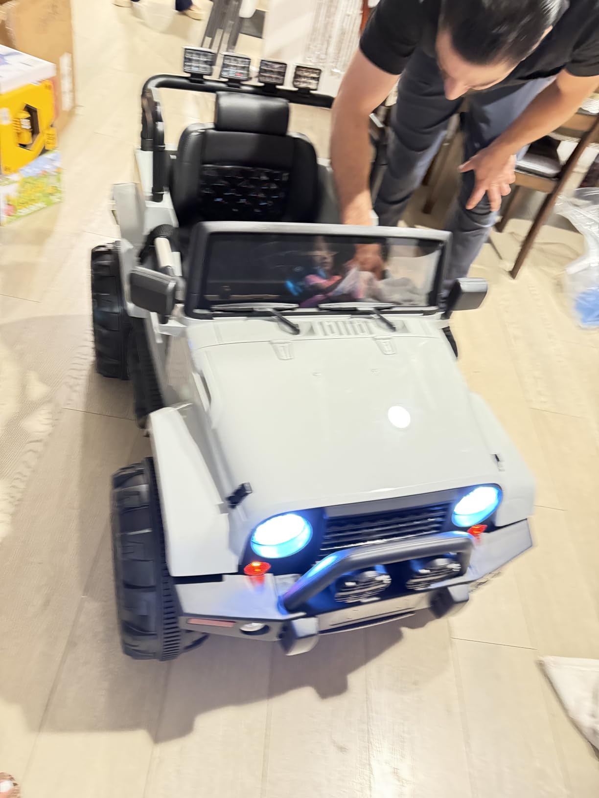 Best Choice Products Jumbo 12V Kids Electric Vehicle Toy Ride On Car with Parent Remote Control for Toddlers, Seat Harness, 65 lb Weight Capacity, Spring Suspension, 3.7 MPH Max Speed - Light Blue customer photo 1