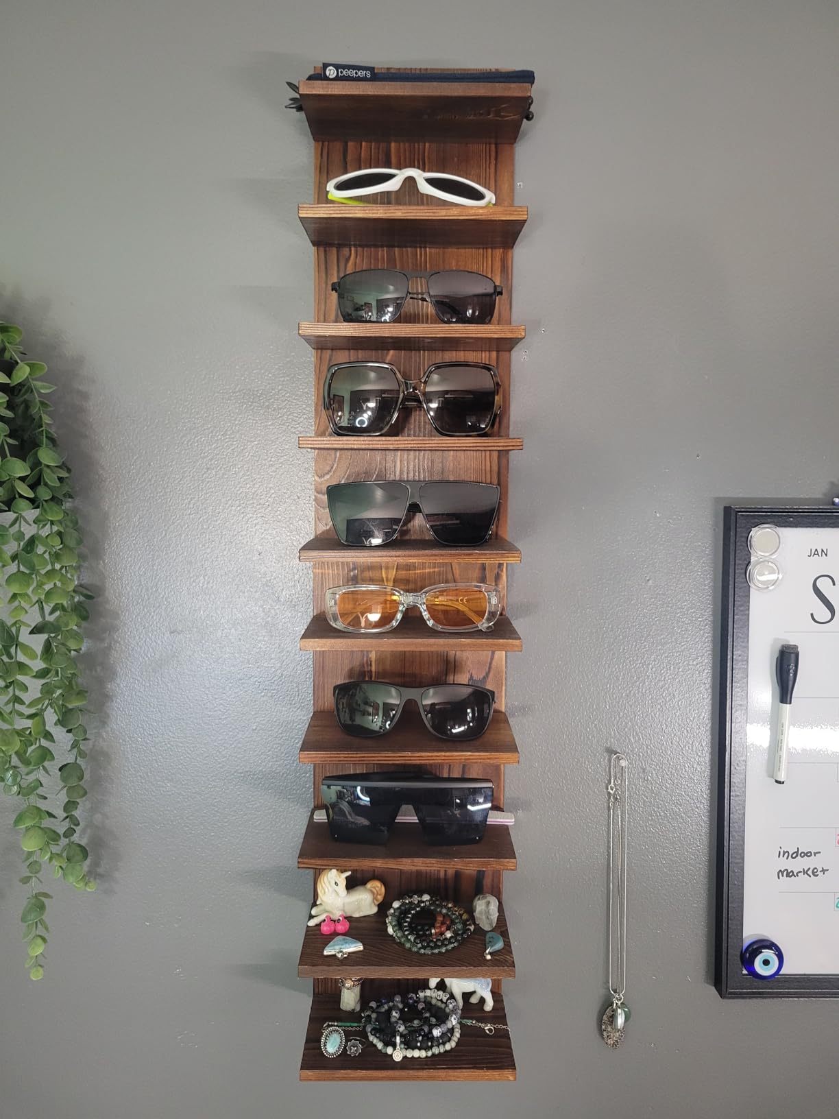 MyGift 5 Tier Sunglasses Organizer Stand Wall Mounted Eyewear Holder customer photo 1
