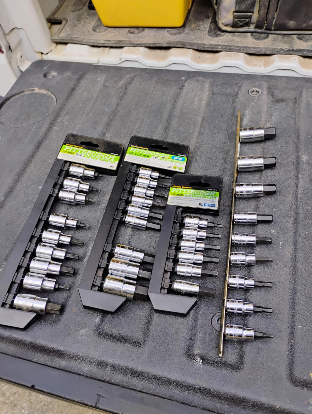 WORKPRO Magnetic Socket Organizer Set, 3-Piece 1/4” 3/8” 1/2” Socket Rails customer photo 2