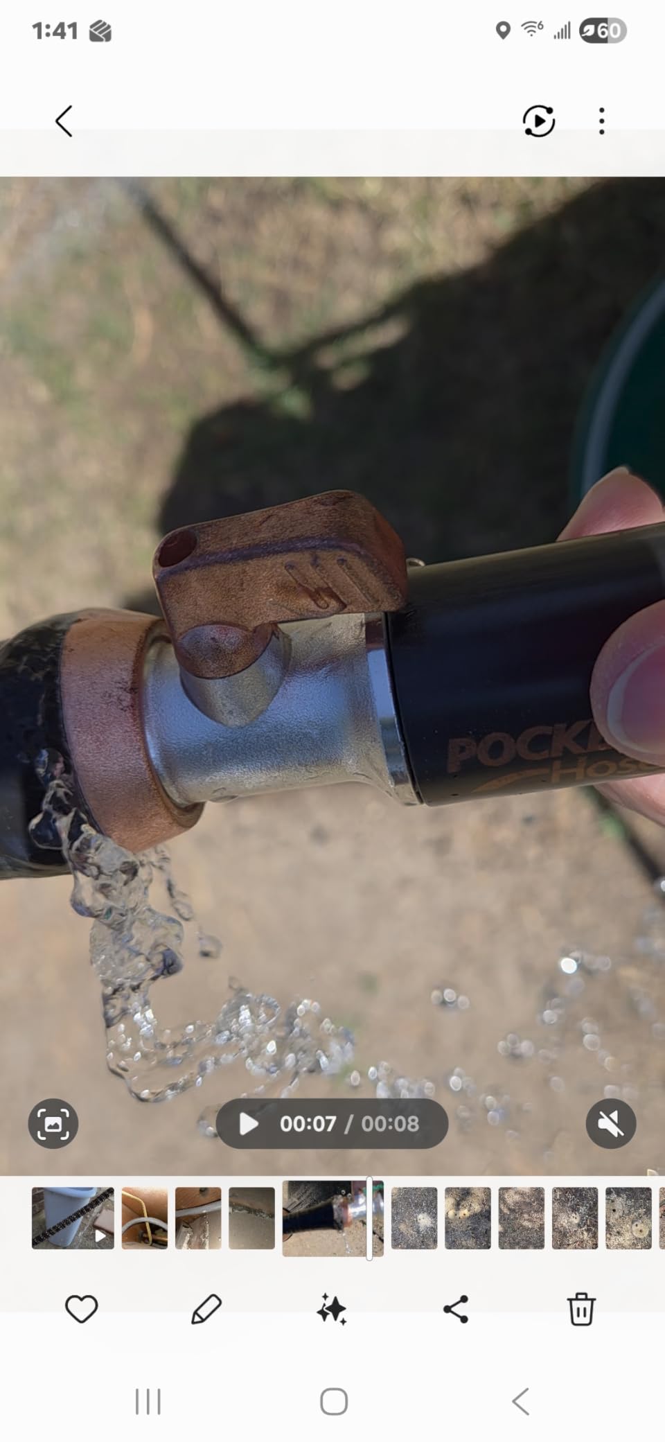 Pocket Hose 25 FT Copper Bullet Expandable Garden Hose, As Seen on TV | 10 pattern thumb spray nozzle, anti-burst upto 650 psi, 3/4 in, lead-free, solid copper, anodized aluminum, ultra-lightweight customer photo 1