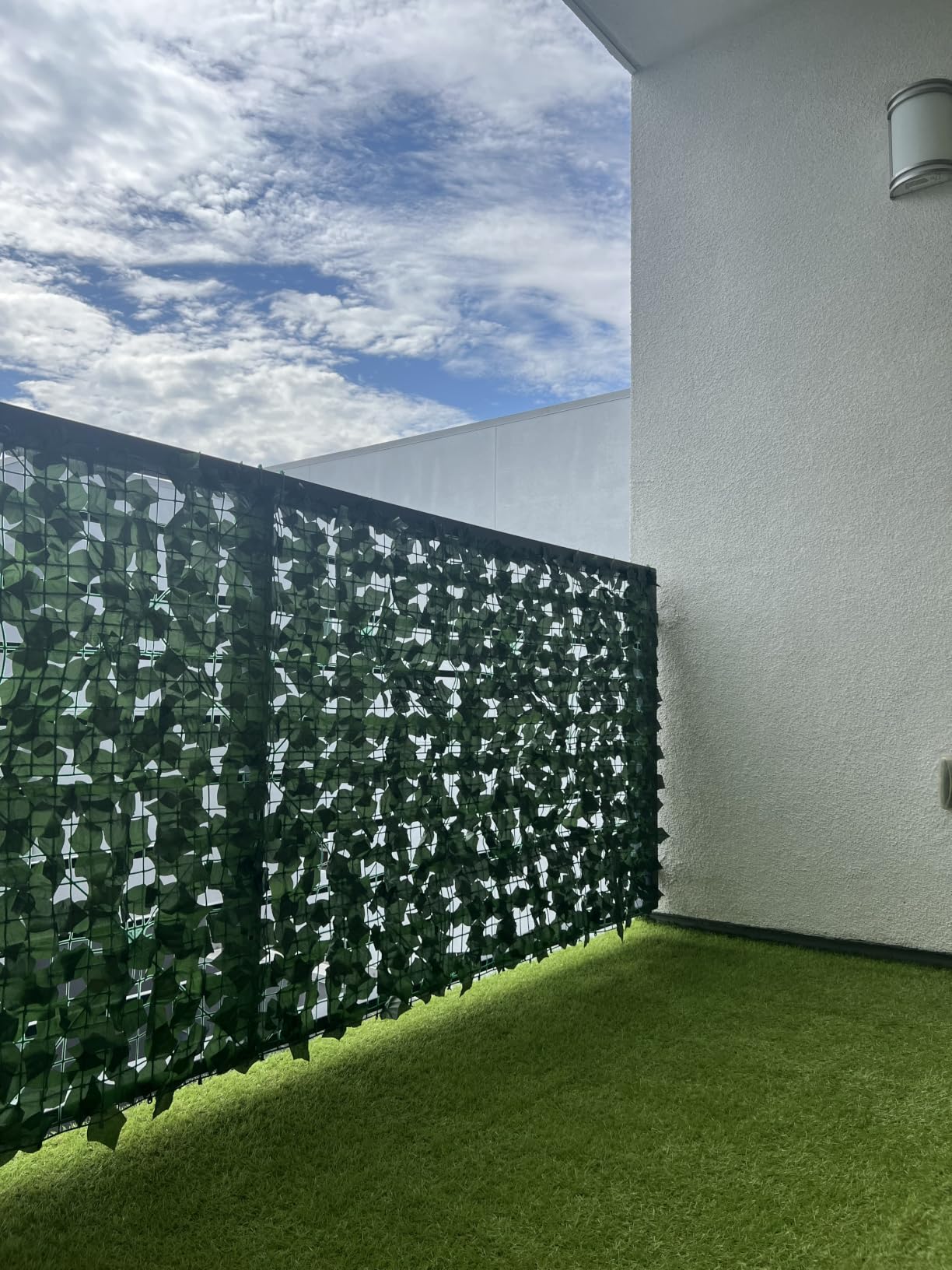ODTORY Artificial Ivy Privacy Screen Fence Panel, Green 40 X 120 in | UV-Anti Faux Greenery Backdrop, Fake Vine Leaf Hedges Background, Patio/Balcony/Garden/Backyard, Indoor Outdoor Green Decor customer photo 2