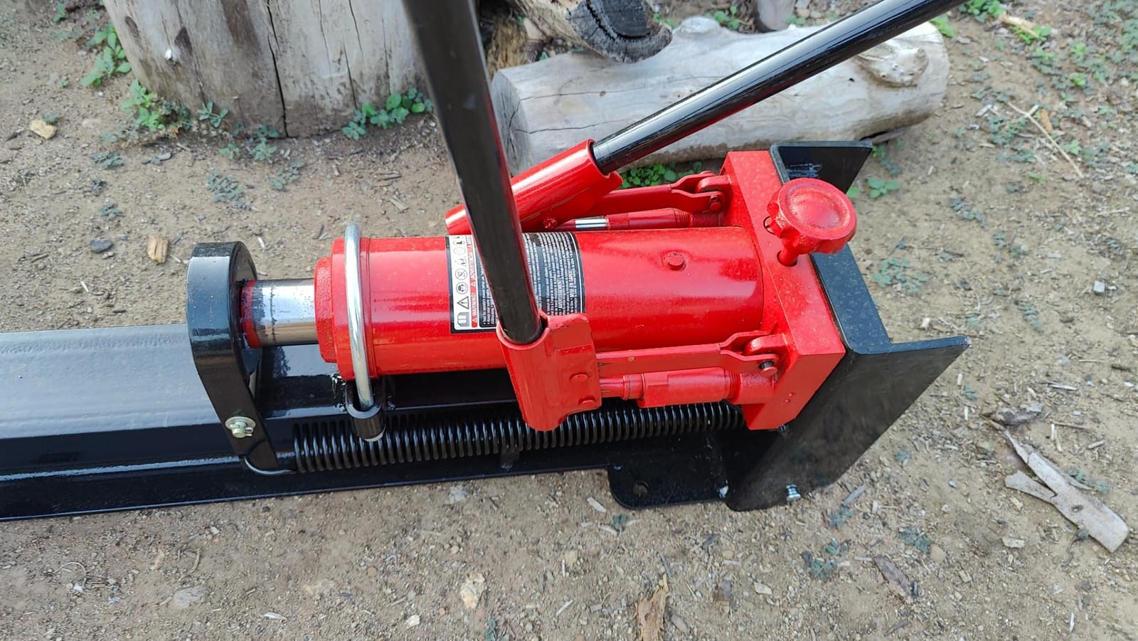 BIG RED Cordless Manual Hydraulic Beam Log Splitter: Manual Wood Splitter | 12 Ton, Labor-saving Machine, Wood Splitting Machine and Equipment for Fireplace, Firewood & Fire Stove Logs- Stable and Safe customer photo 1