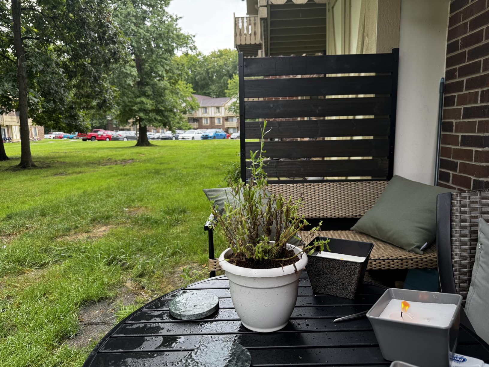 Enclo Concord Privacy Screen, Cedar Wood DIY No Dig Kit | 5ftH x 3.2ftW, Pre-Stained, 1 Panel, Hide Trash Cans, EC18022 customer photo 2