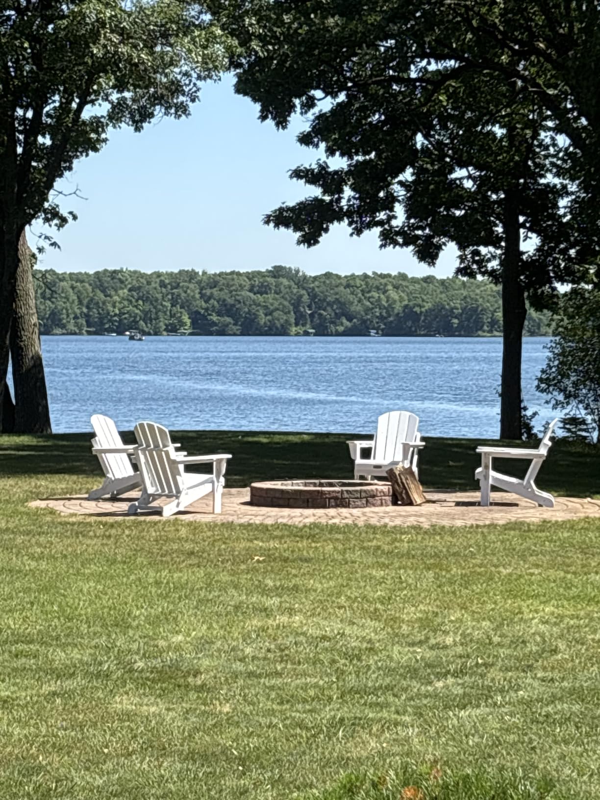 SERWALL Folding Adirondack Chair Set of 4 with Cup Holder for Fire Pit-Blue customer photo 1
