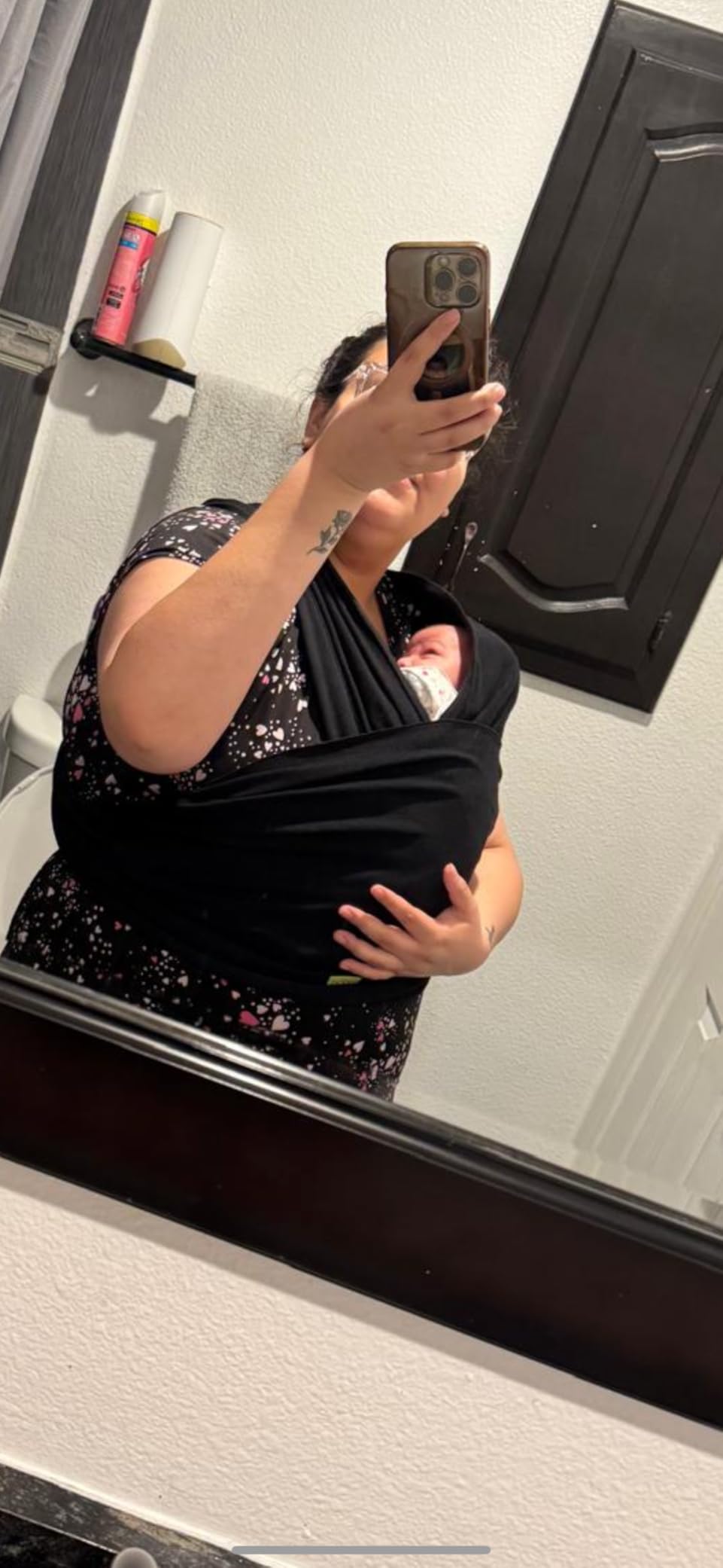 Boba Baby Wrap Carrier - Stretch Organic Bamboo Newborn Sling, Stone customer photo 2