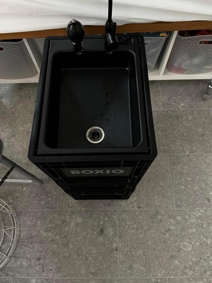 BOXIO - Portable Sink - Compact Mobile Sink for Camping, Garden, Outdoor Events, Worksite, RV, Indoor customer photo 2