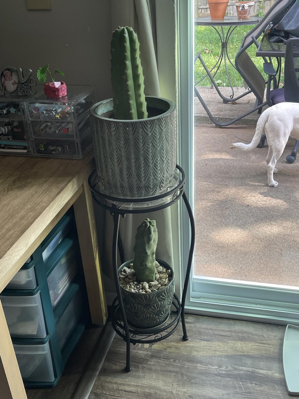 LOYAL TIGER Plant Stand Indoor Outdoor, 2 Tier 27 Inch Tall Metal customer photo 1