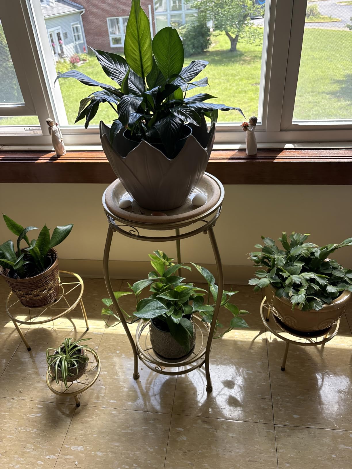 LOYAL TIGER Plant Stand Indoor Outdoor, 2 Tier 27 Inch Tall Metal customer photo 2