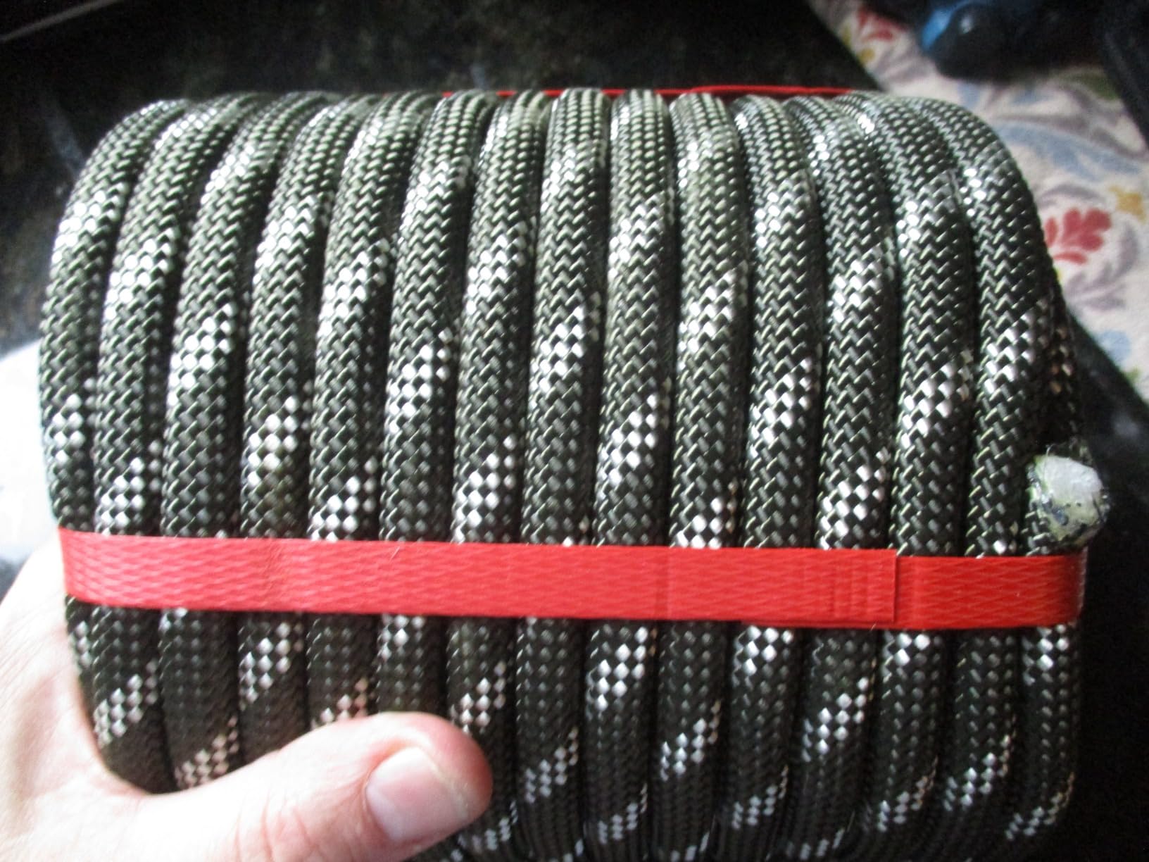 1/2 Inch Arborist Rigging Rope (150 Ft) - Green Double Braid Polyester Tree Rope & Bull Rope, Camouflage Utility Line - 48 Strand High Tensile Strength customer photo 2