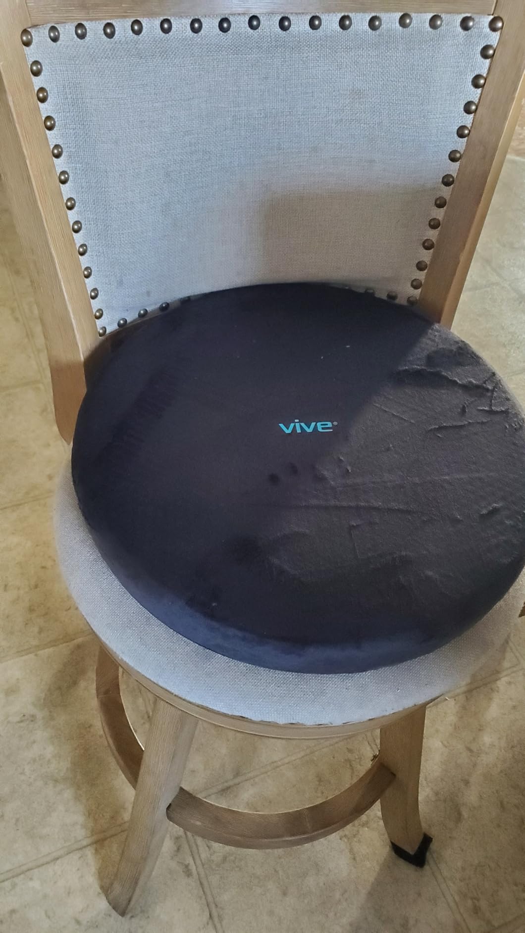 Vive Swivel Car Seat Cushion for Handicapped & Elderly Assistance - 360 Large Round Rotating Chair Pad with Memory Foam (Black) customer photo 1